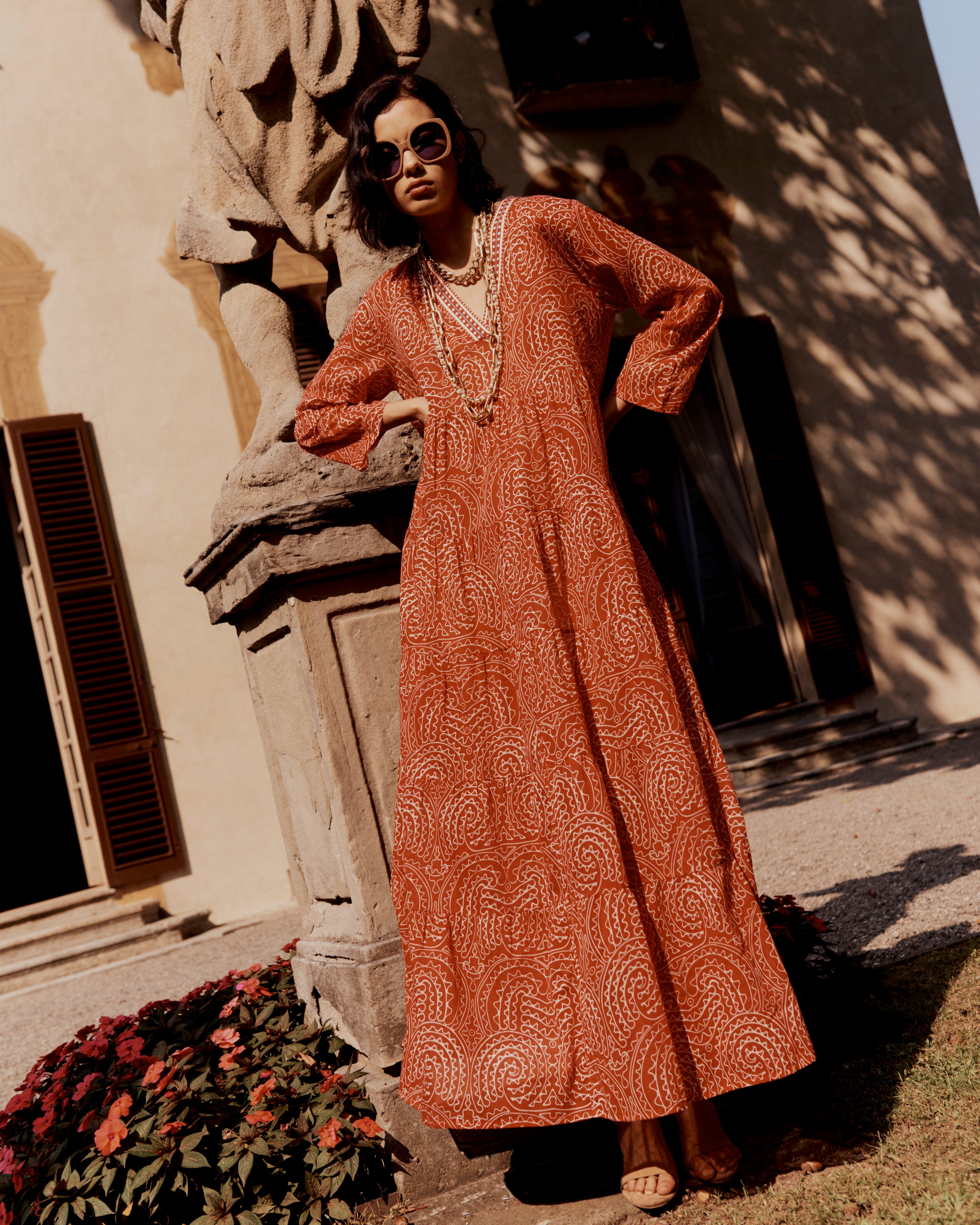 Alba Caftan in Trebisonda Print