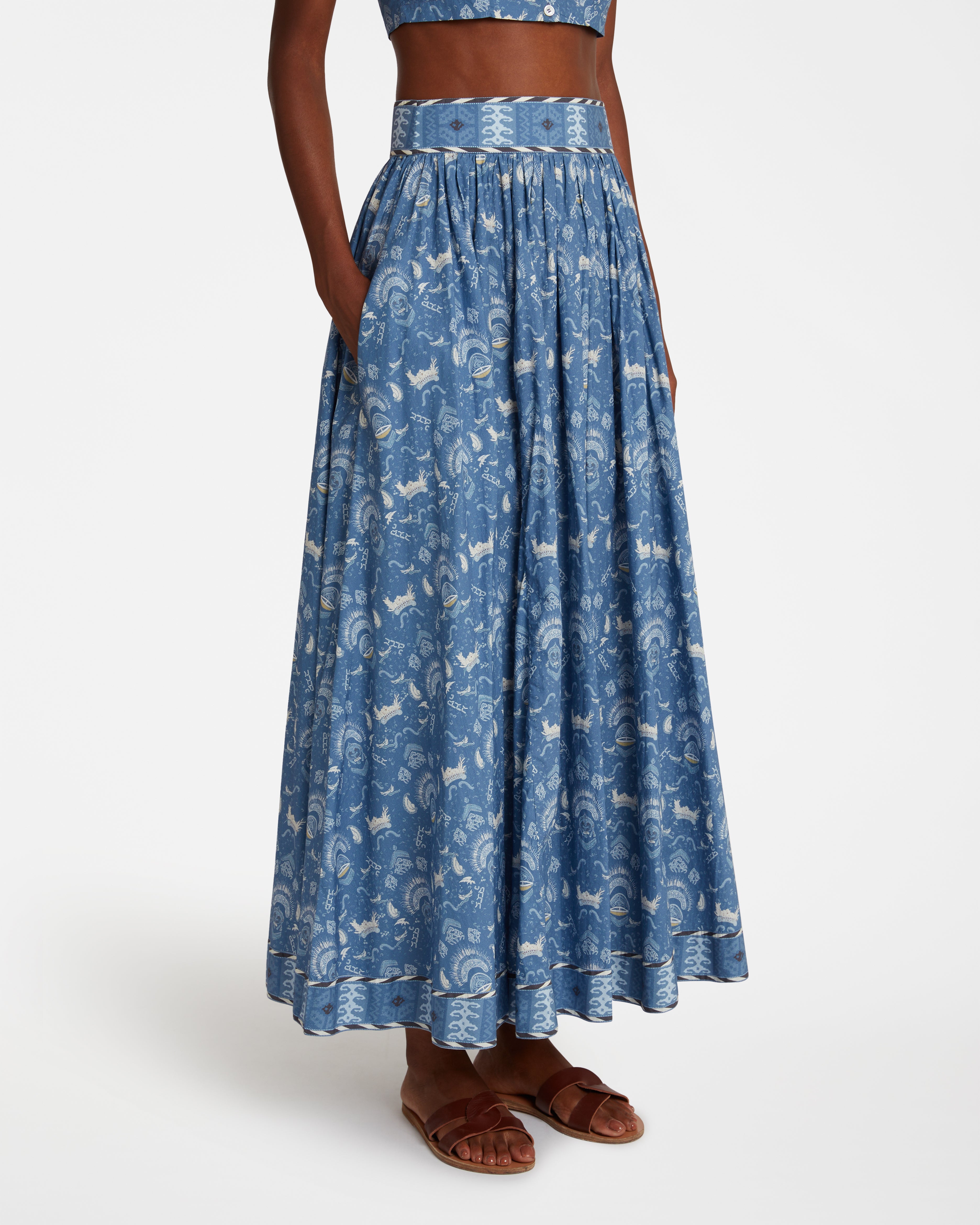 Ombretta Skirt in Batik Print