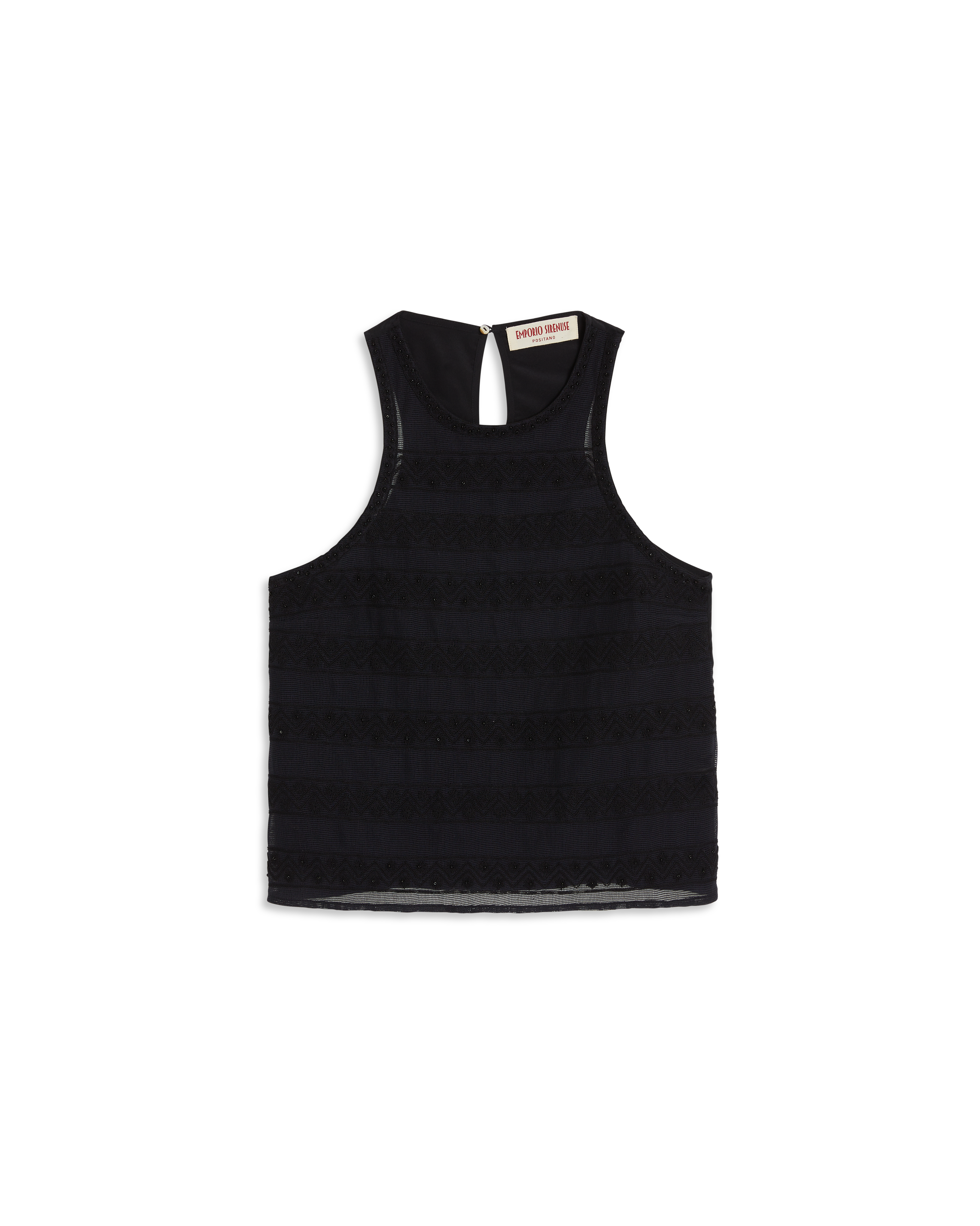 Pilar Top With Flower Net Embroidery