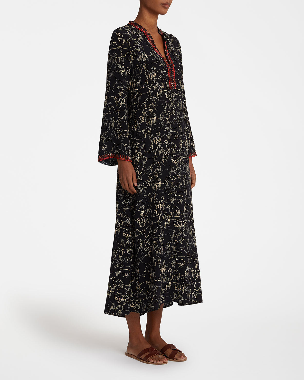 Jenna Caftan in Wild Horse Print