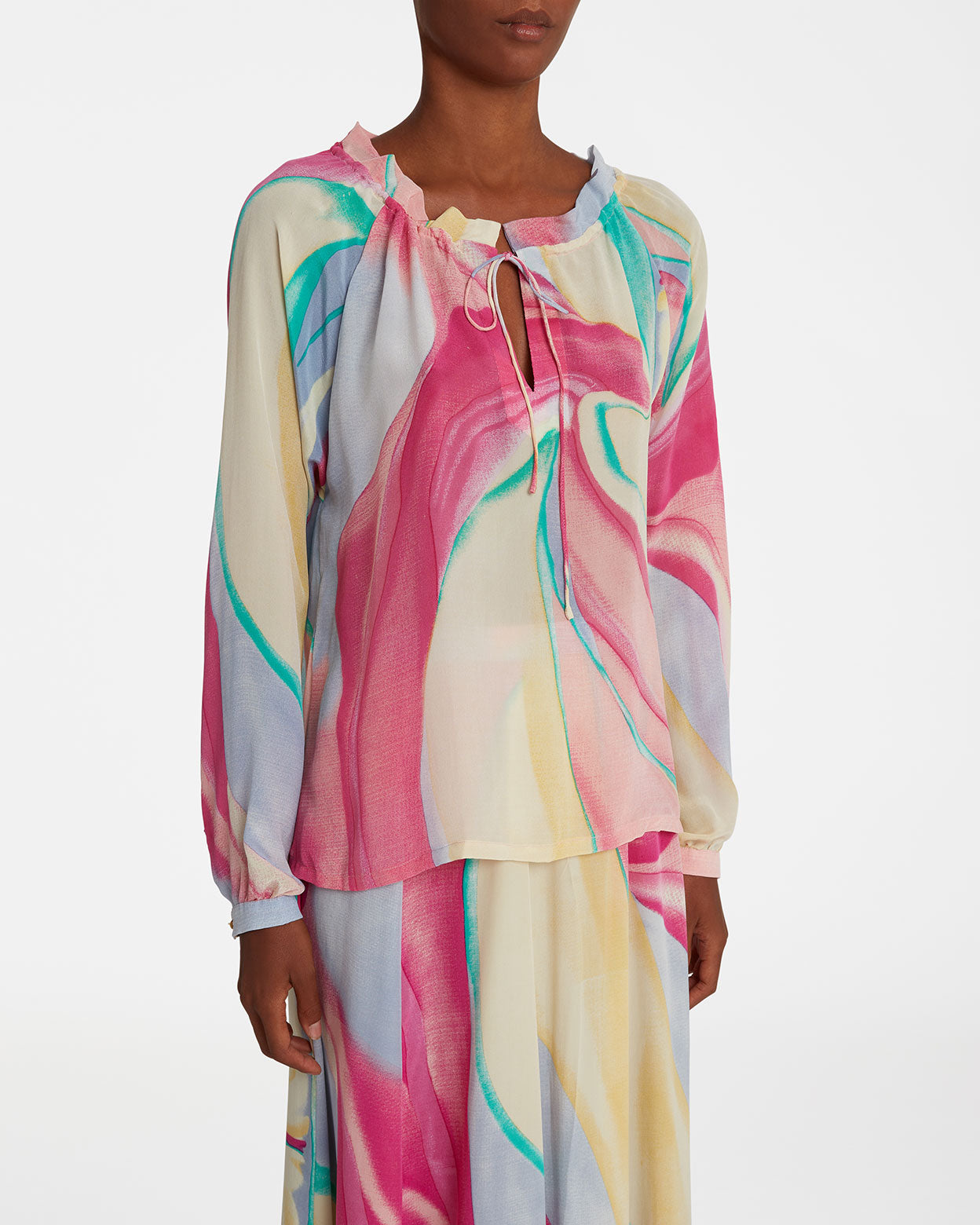 Radikha Shirt in Orchidea Silk