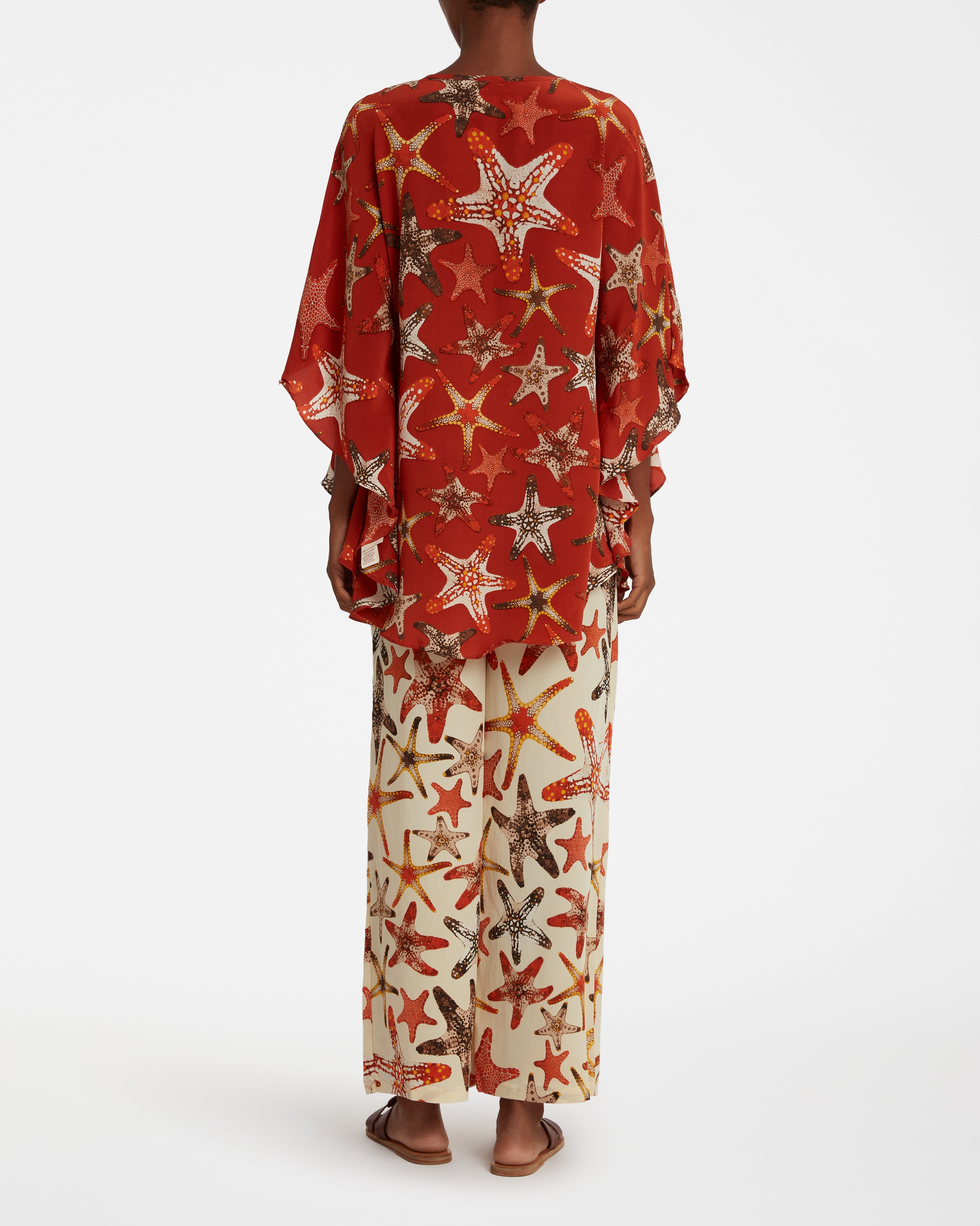 Himare Poncho In Starfish Print