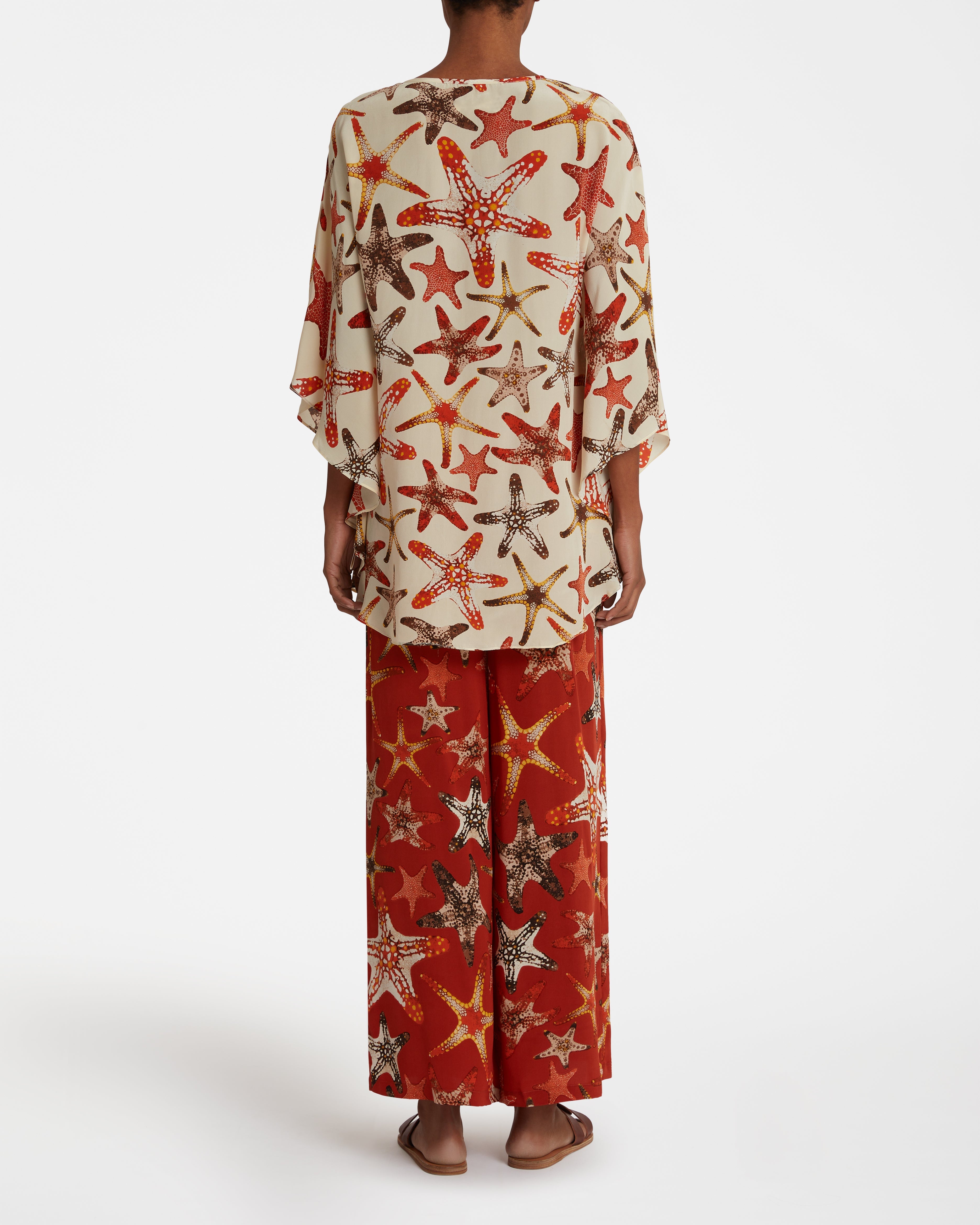 Himare Poncho In Starfish Print