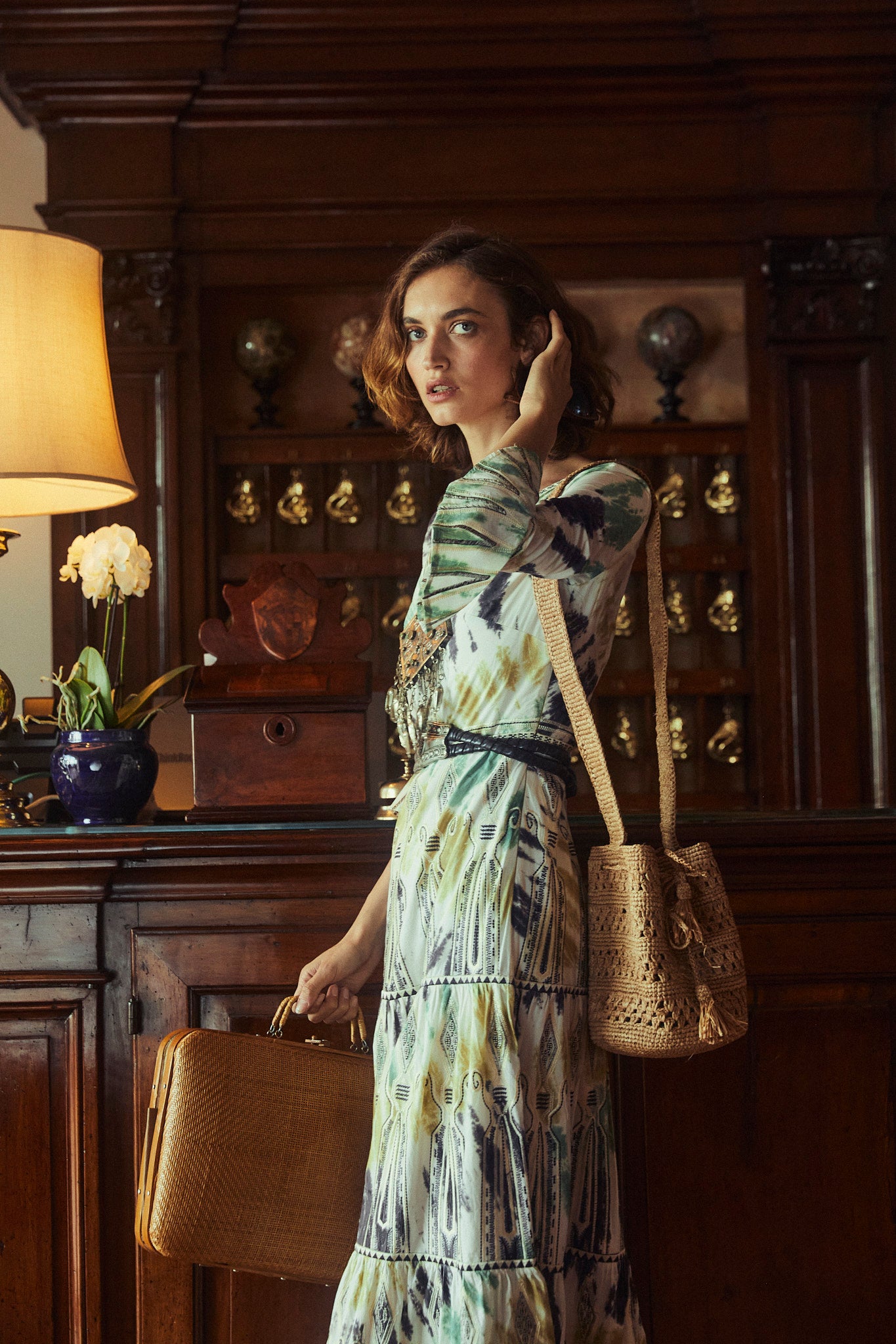 Bella Dress With Tie Dye Embroidery