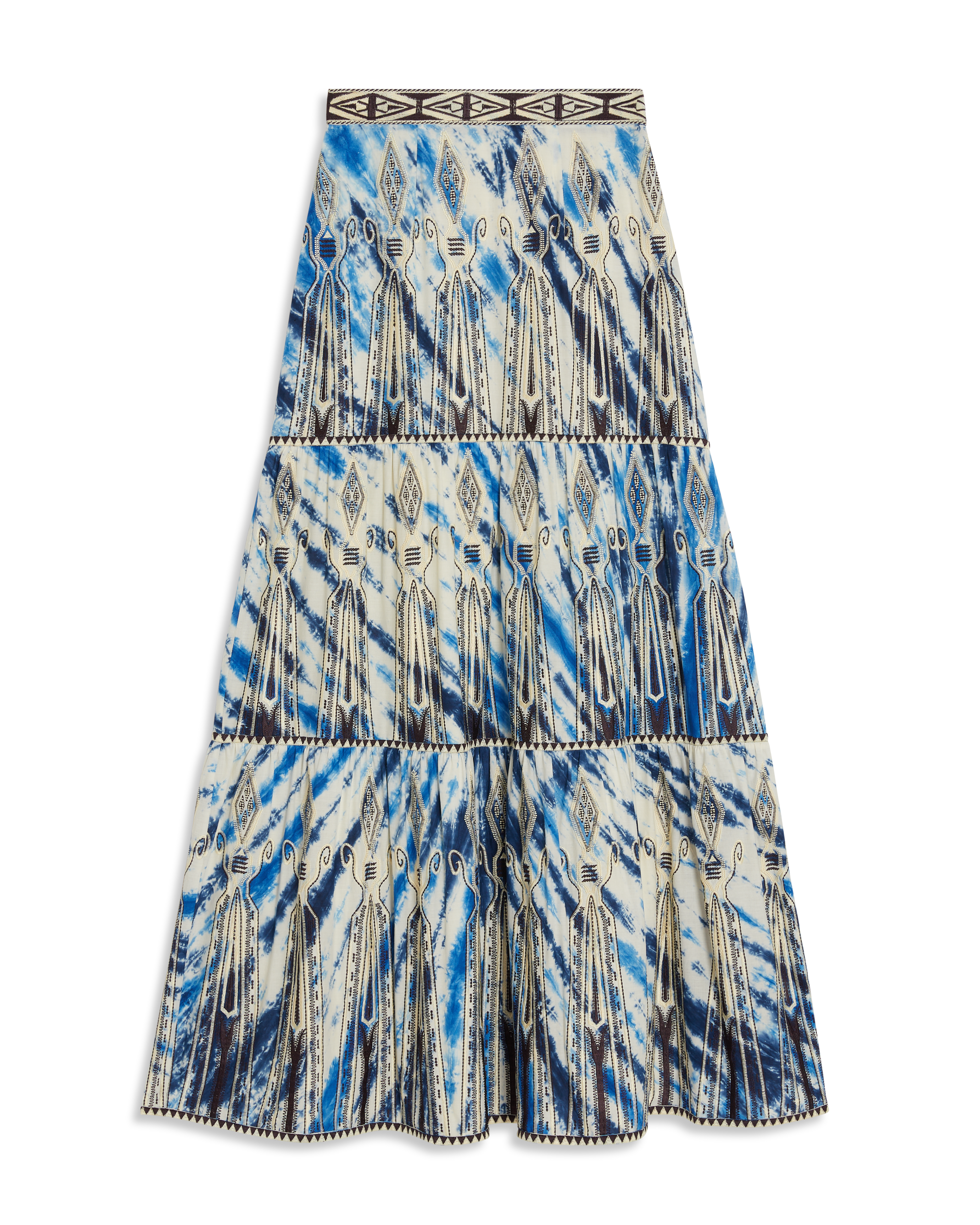 Elda Skirt With Tie Dye Embroidery