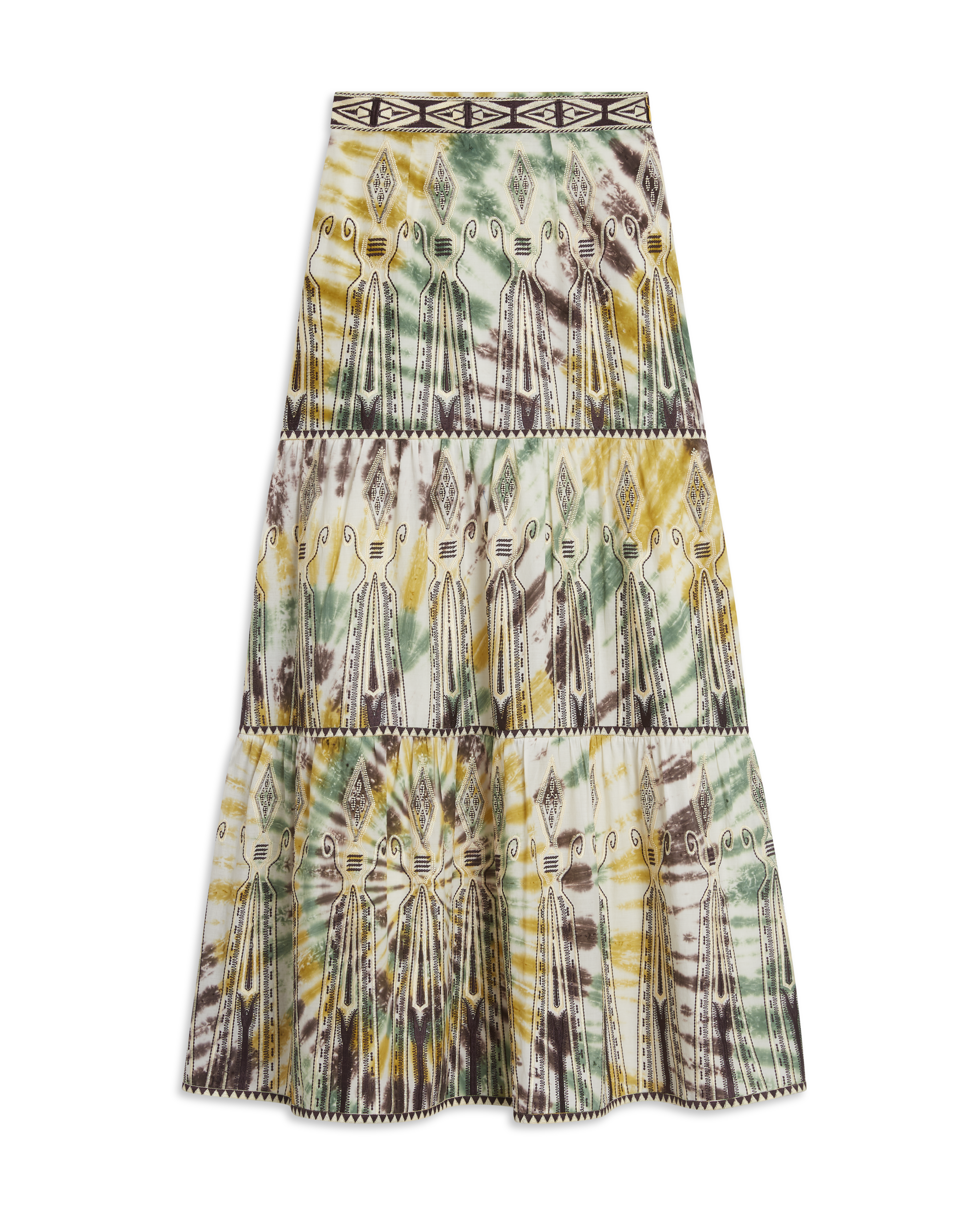 Elda Skirt With Tie Dye Embroidery