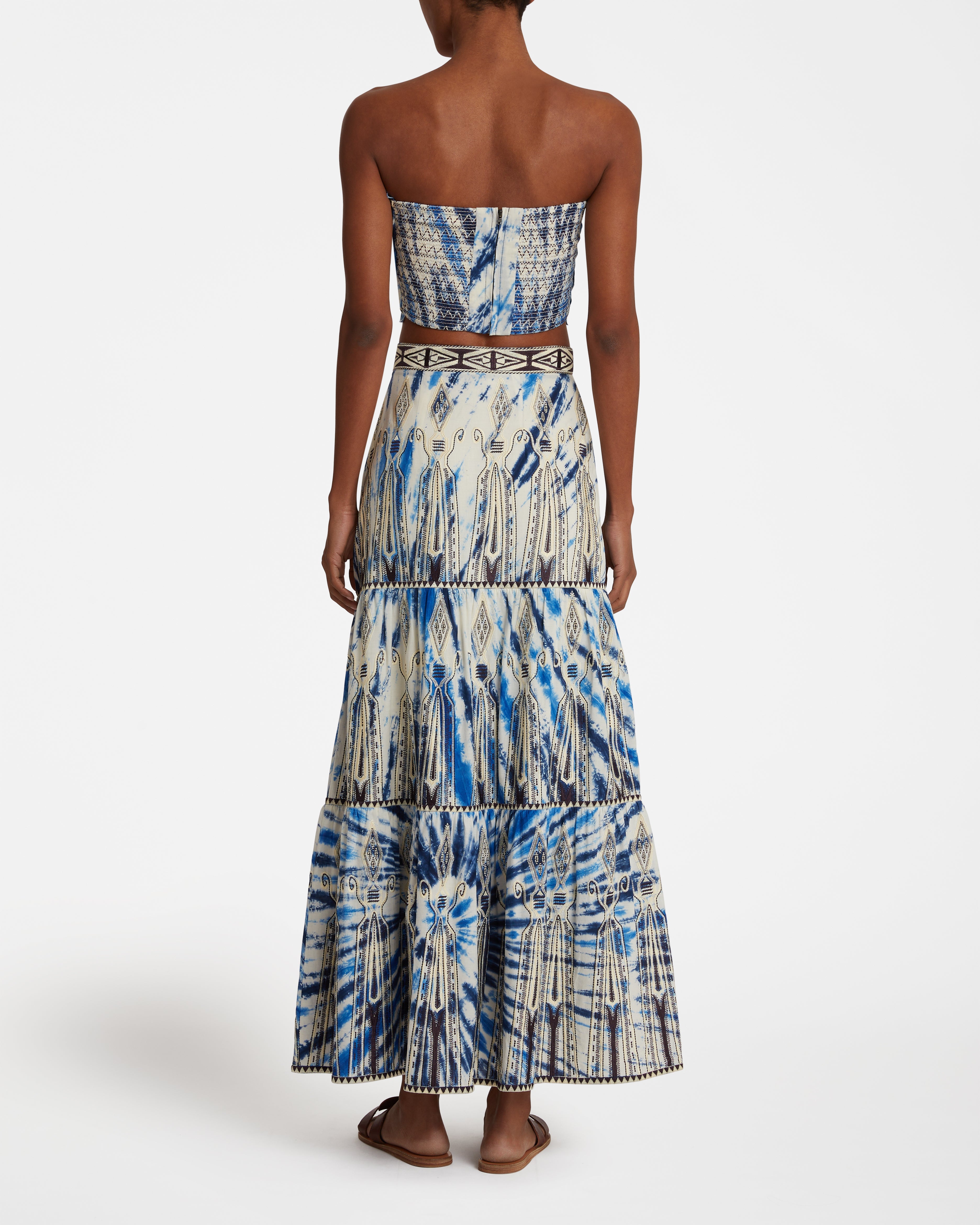 Flavia Top With Tie Dye Embroidery