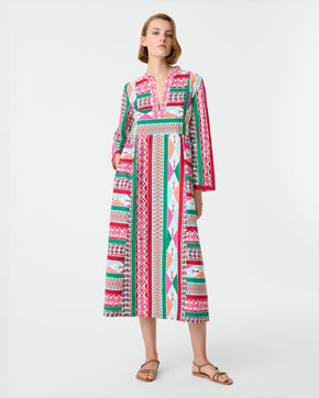 Giada Caftan in Arlecchino Print