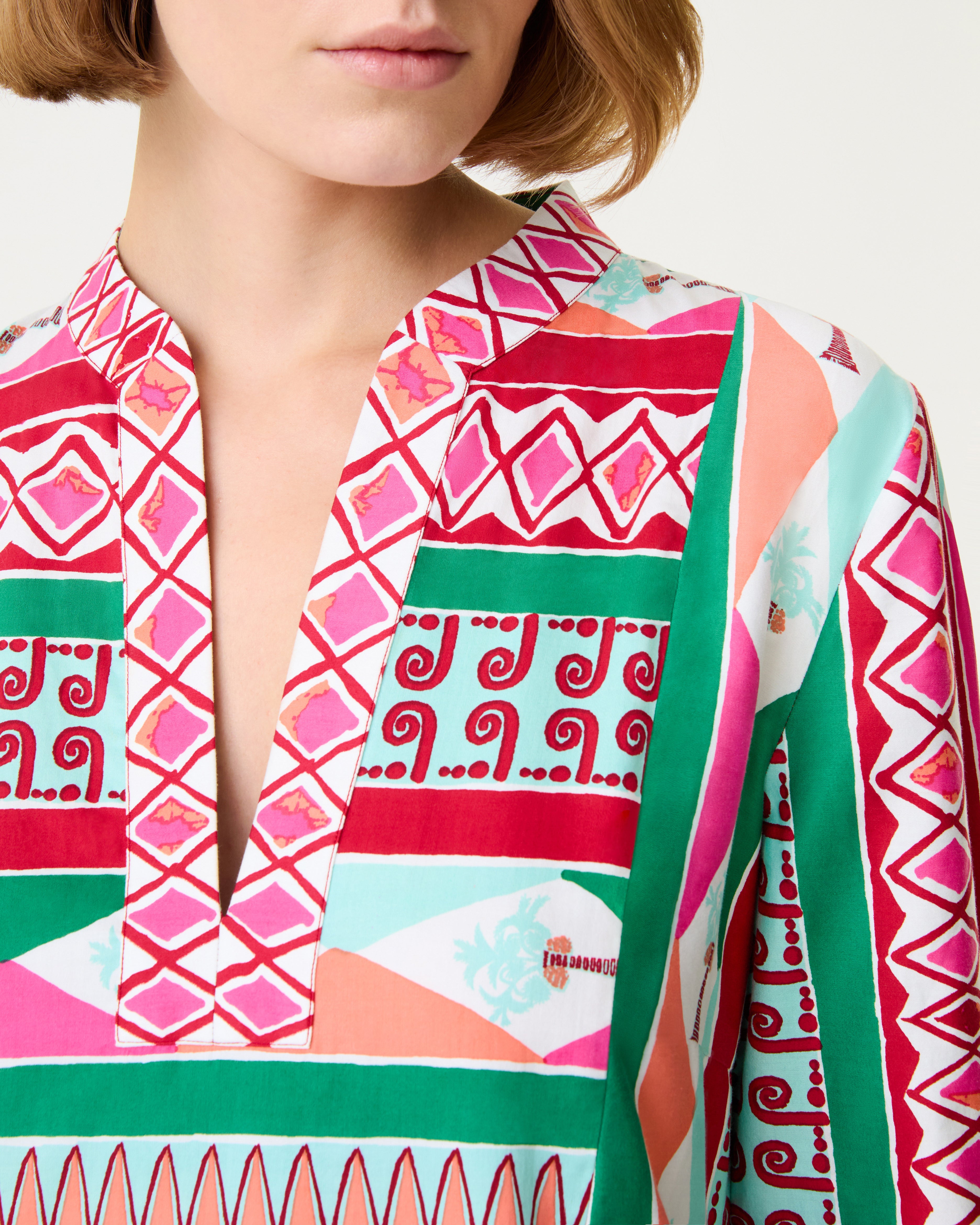 Giada Caftan in Arlecchino Print