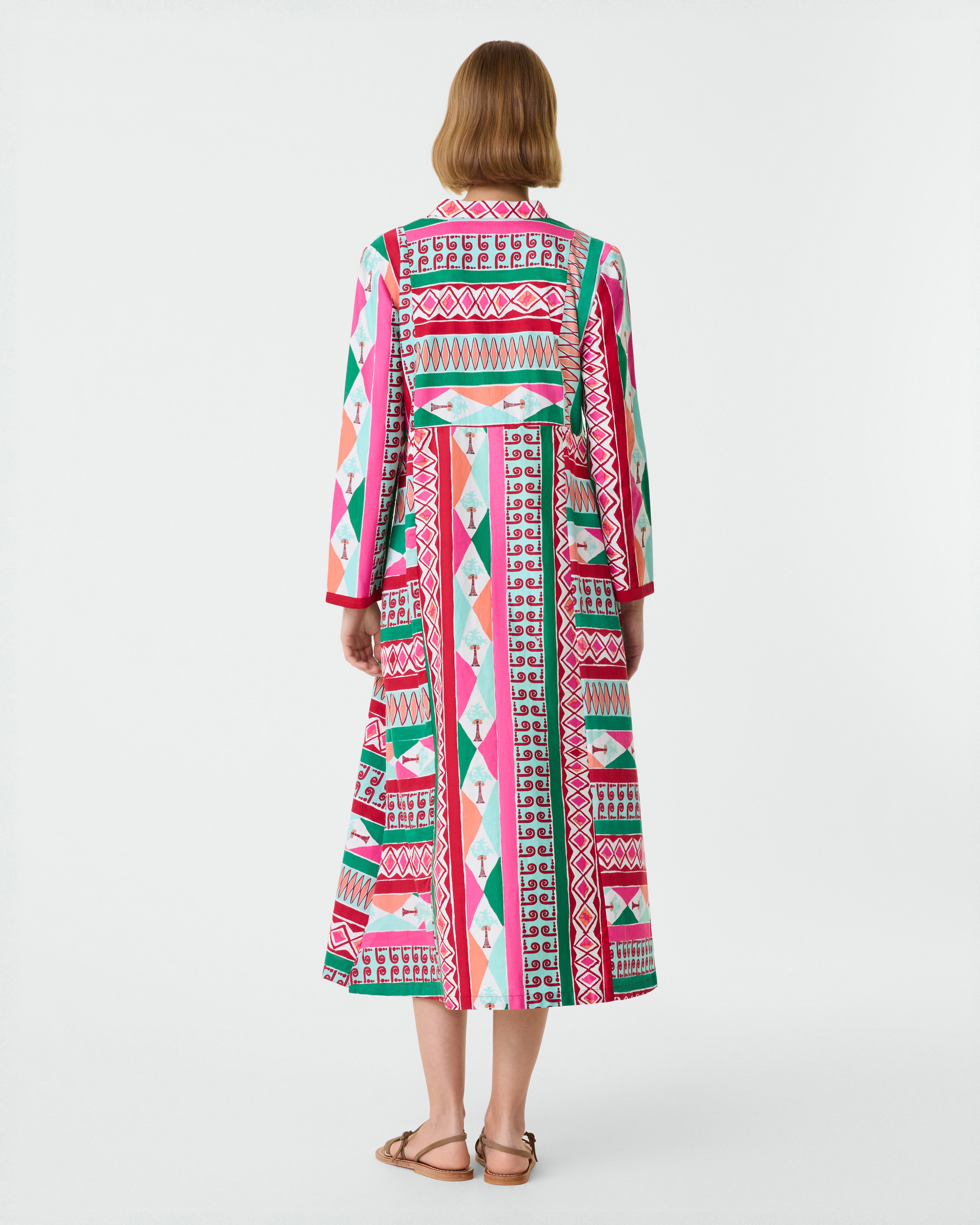 Giada Caftan in Arlecchino Print