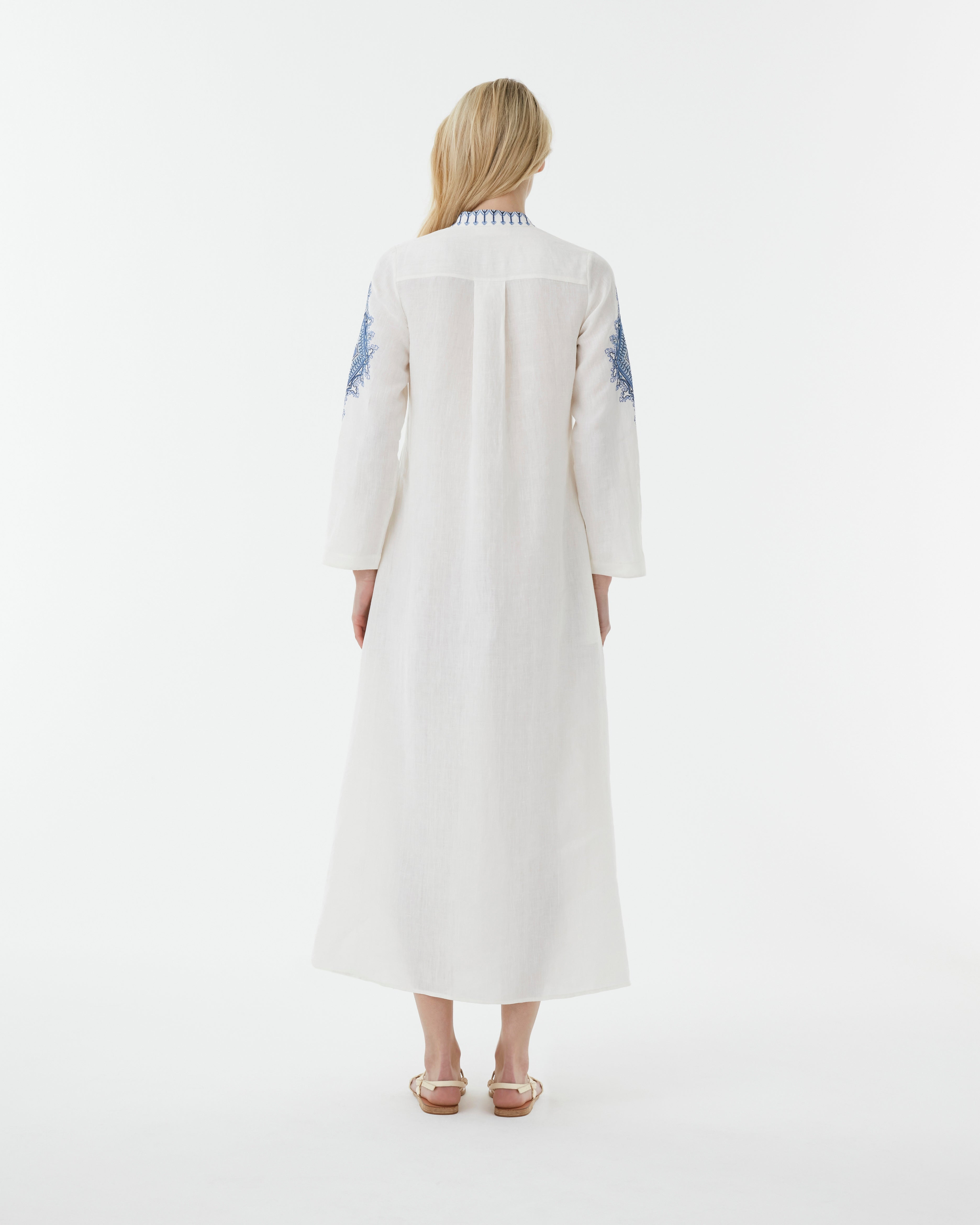 Jenna  Caftan With Astragal Embroidery