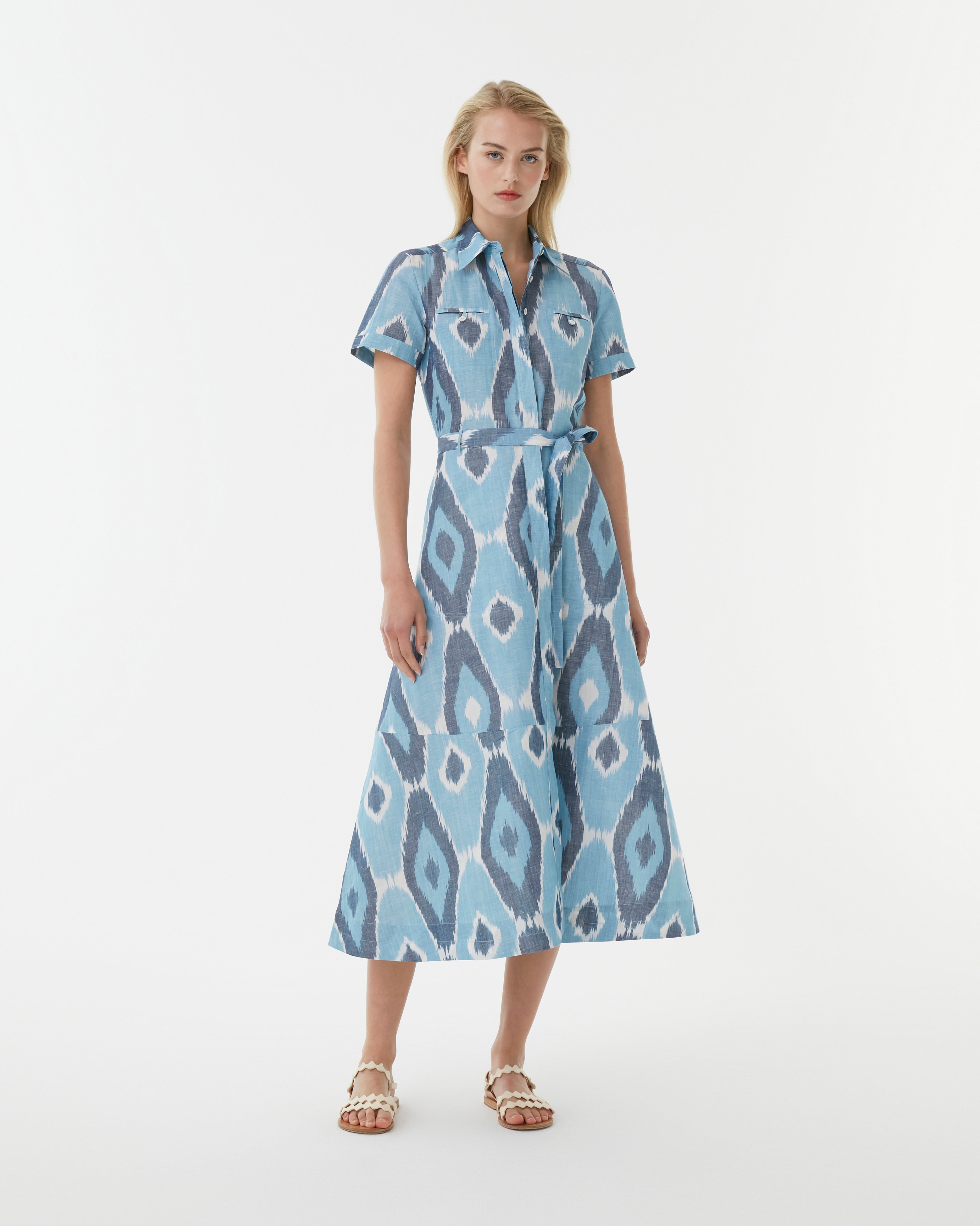 Giselle Dress in Diamond Ikat