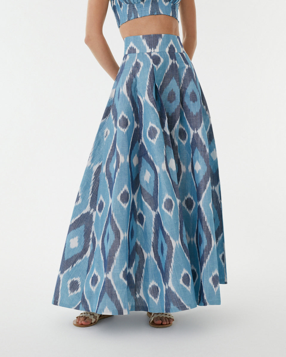 Flaminia Skirt in Diamond Ikat