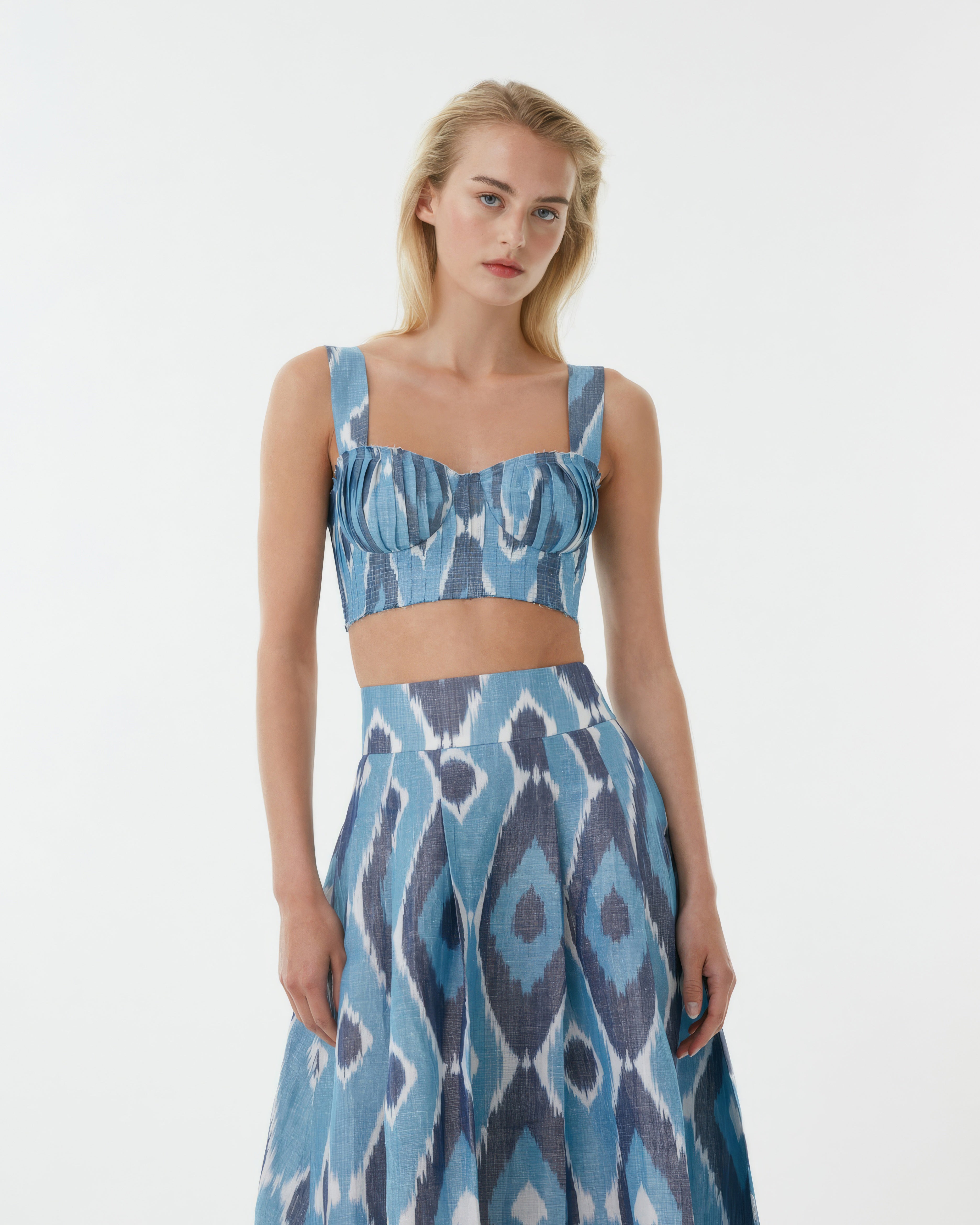 Dalia Top in Diamond Ikat