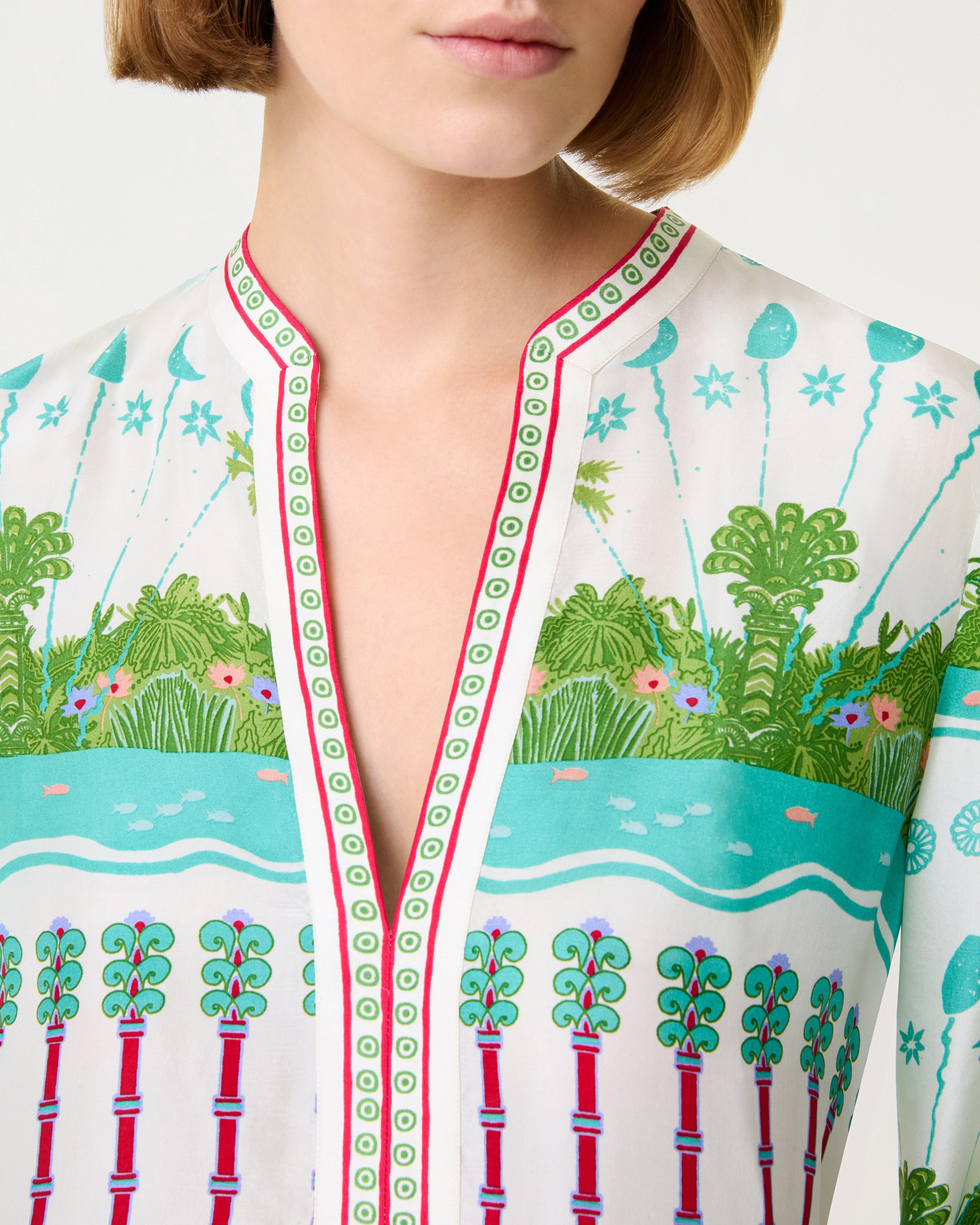 Jenna Caftan in Eden Print