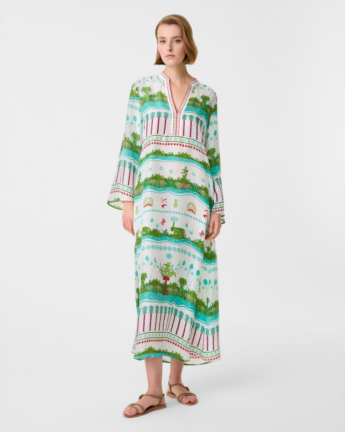 Jenna Caftan in Eden Print