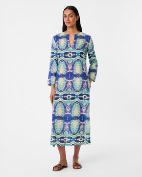 Giada Caftan in Fishtail Print