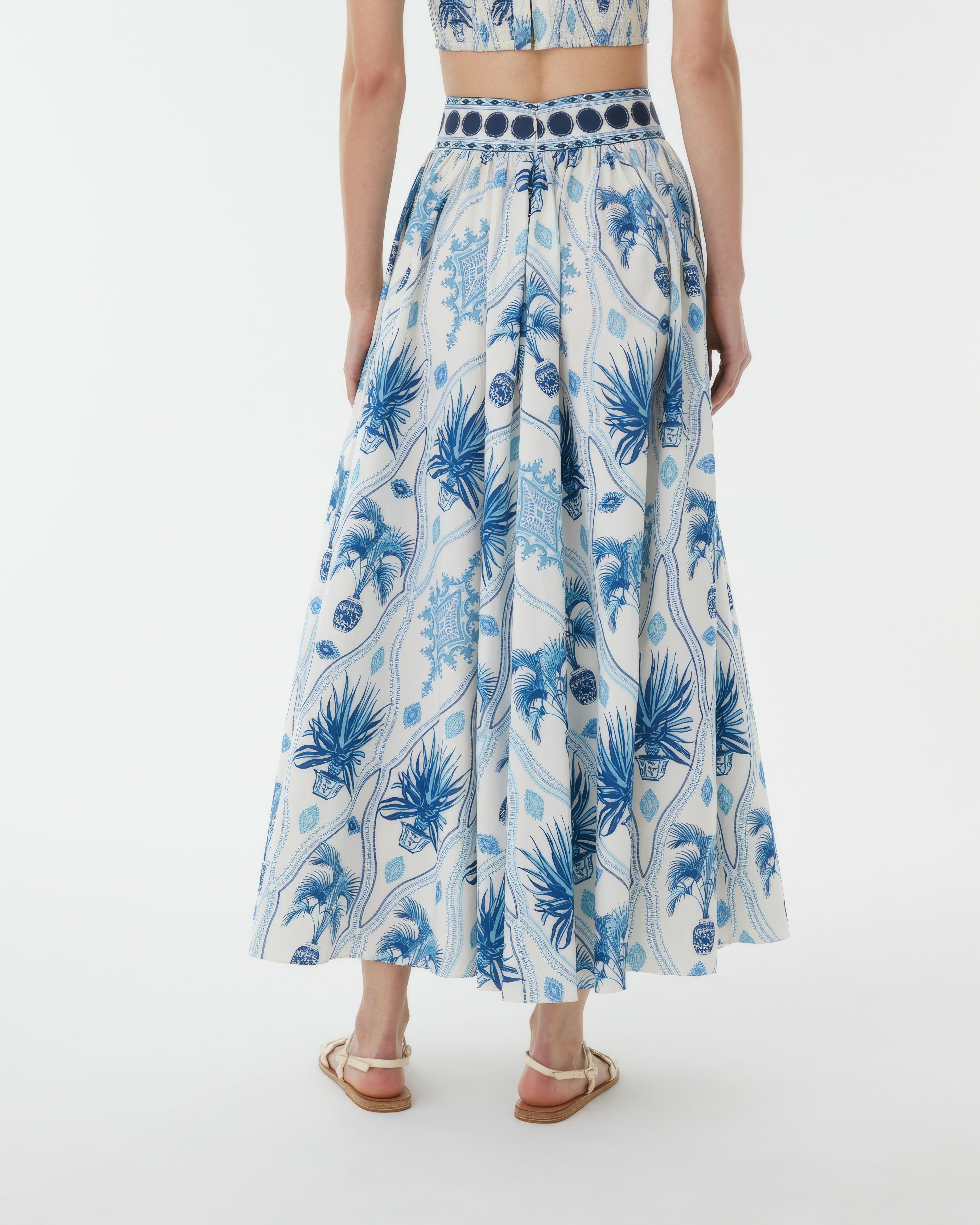Ombretta Skirt in Garden Mesh Print