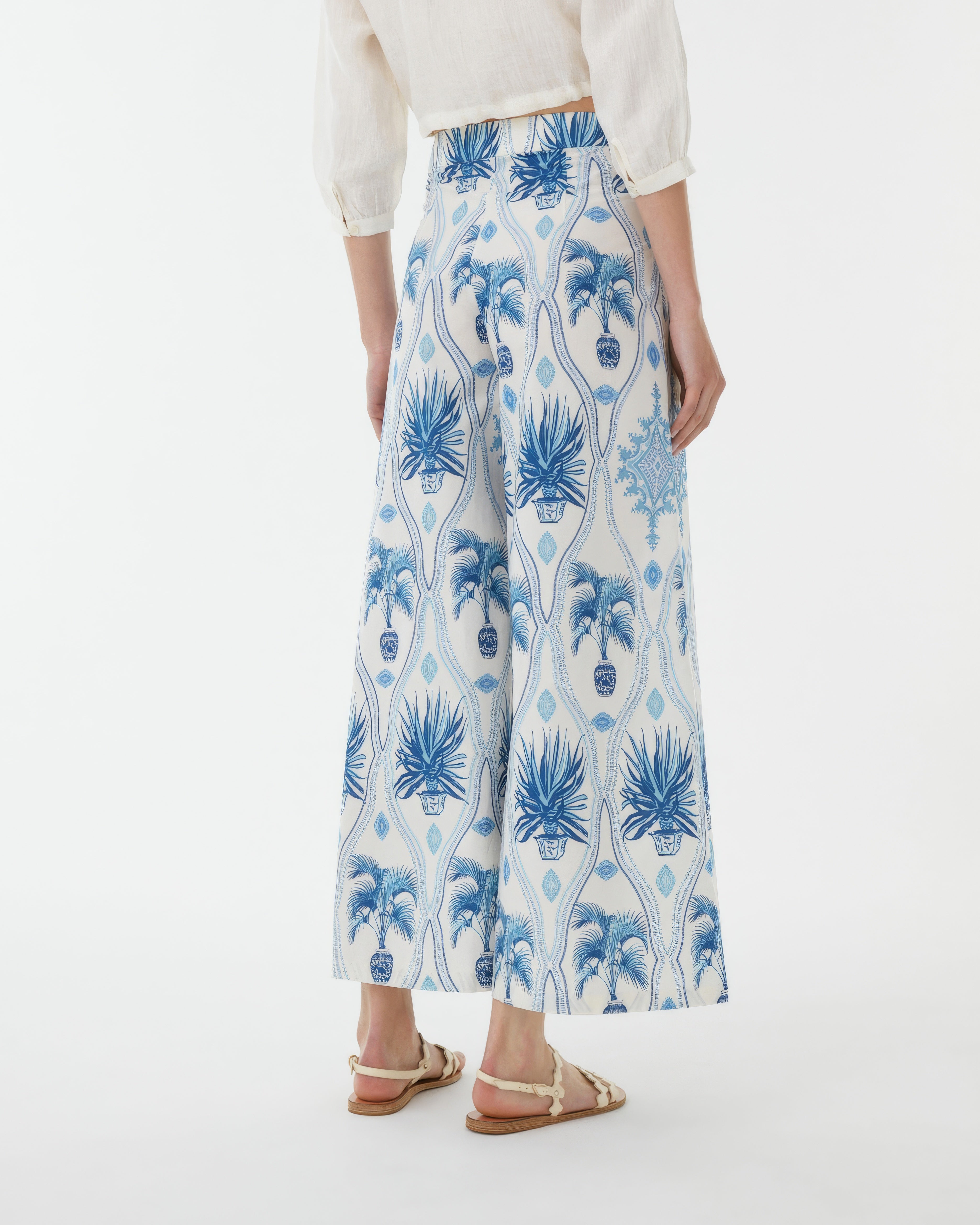 Adele Trousers in Garden Mesh Print