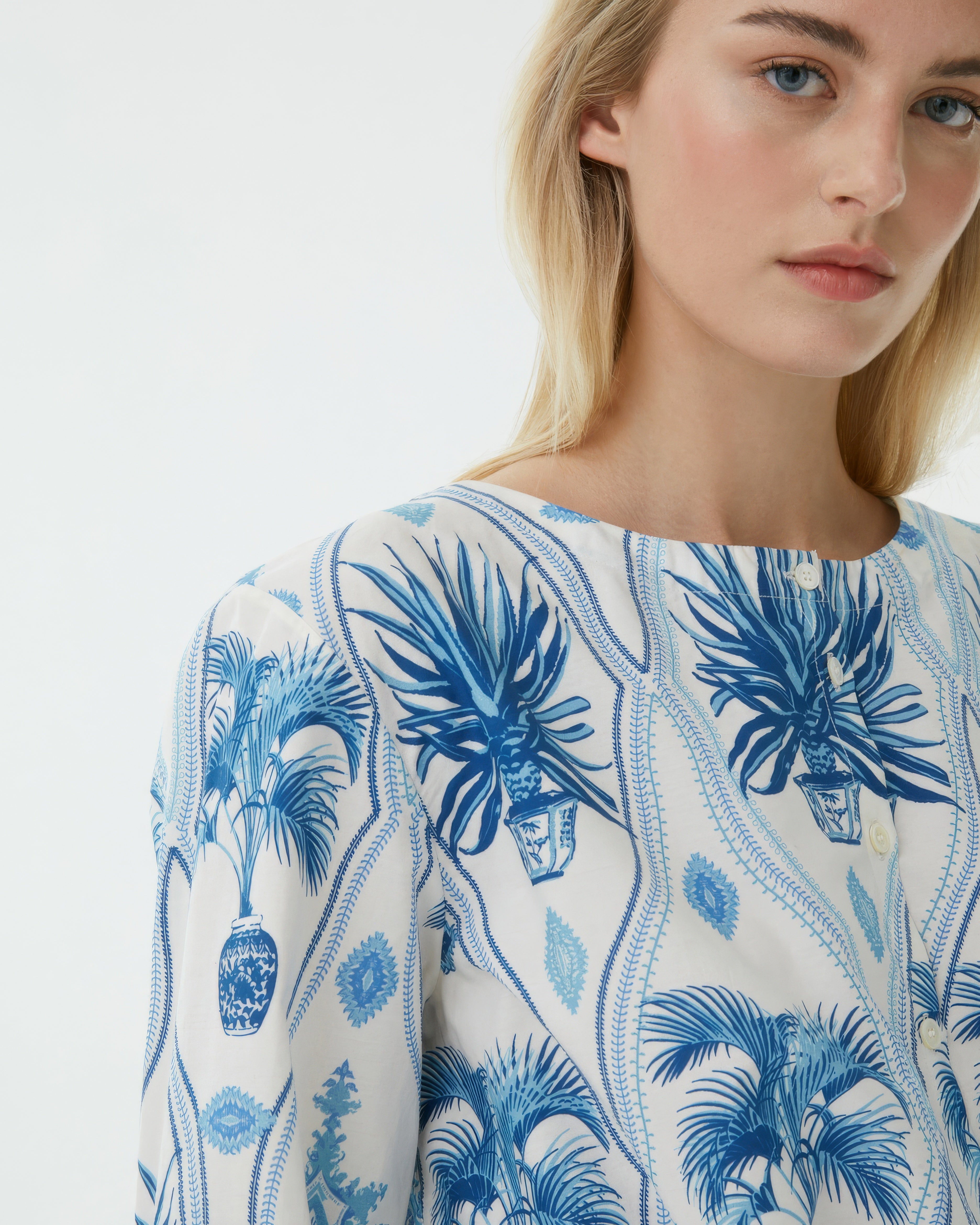 New Jinny Blouse in Garden Mesh Print