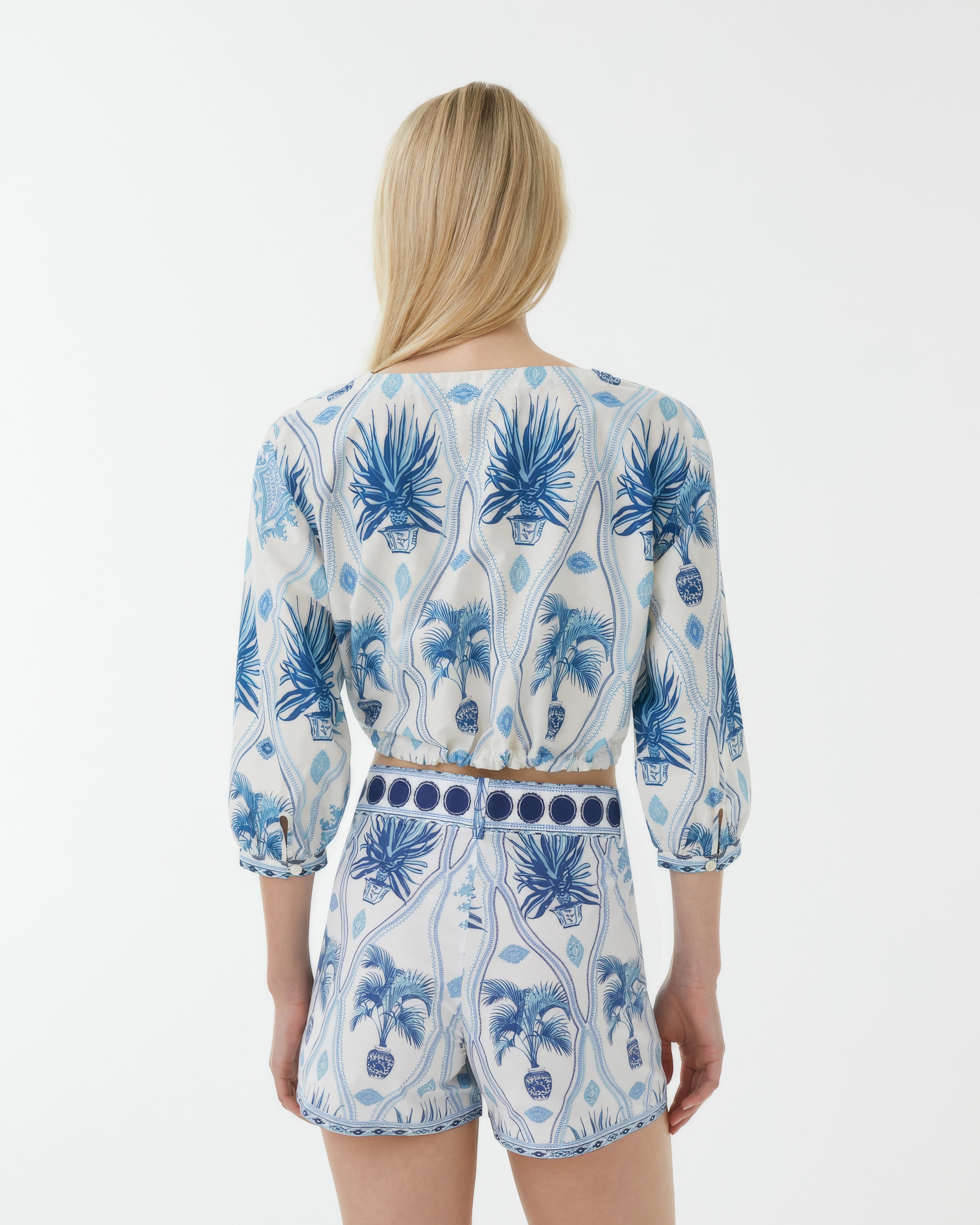 New Jinny Blouse in Garden Mesh Print