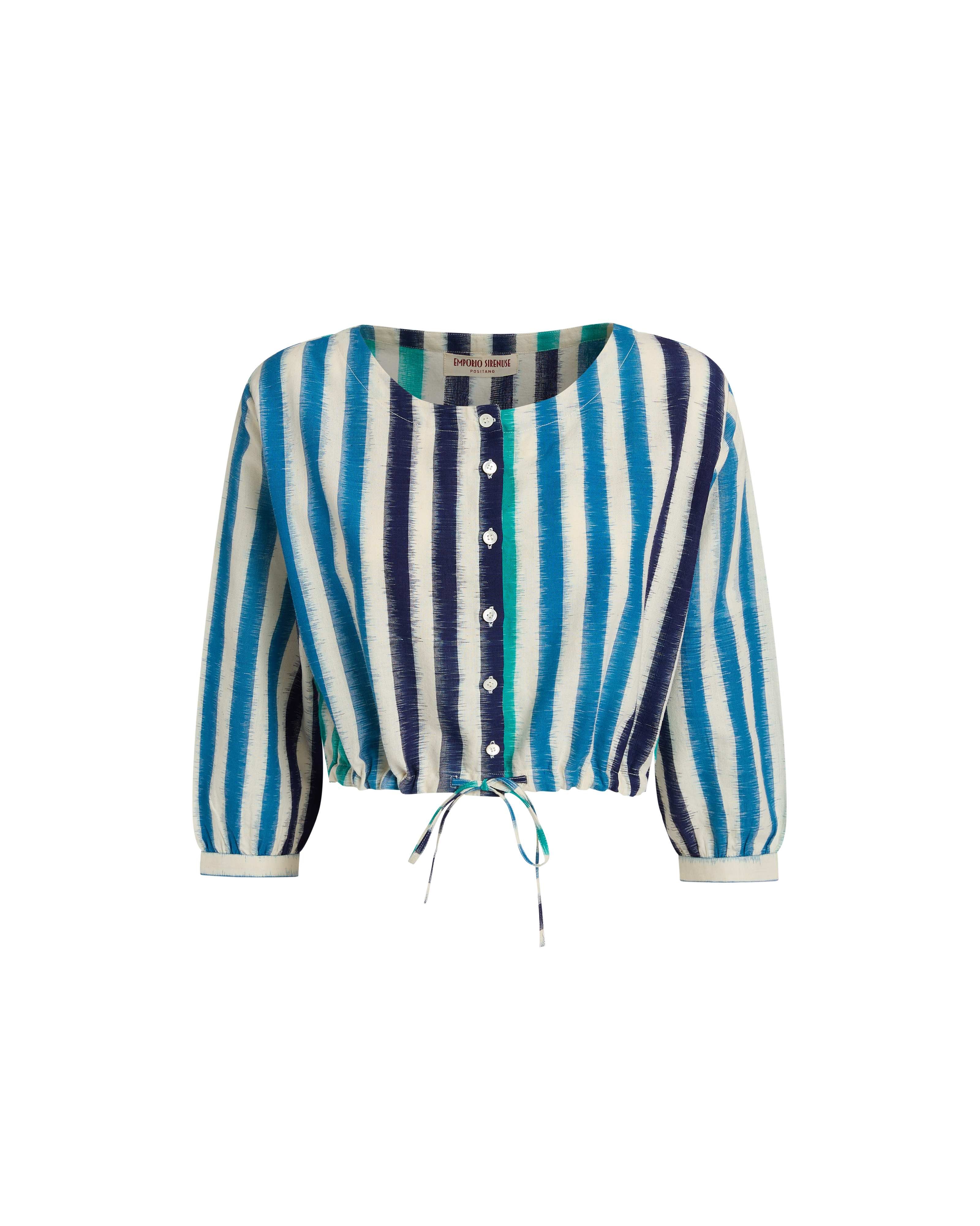 New Jinny Blouse in Ikat Stripes