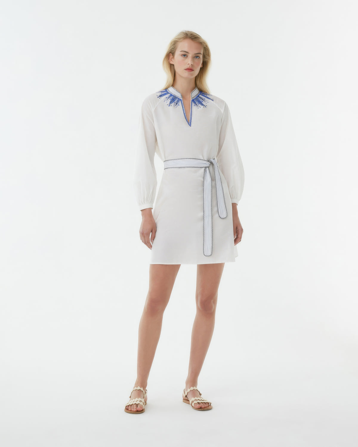 Sansa Caftan with Java Embroidery