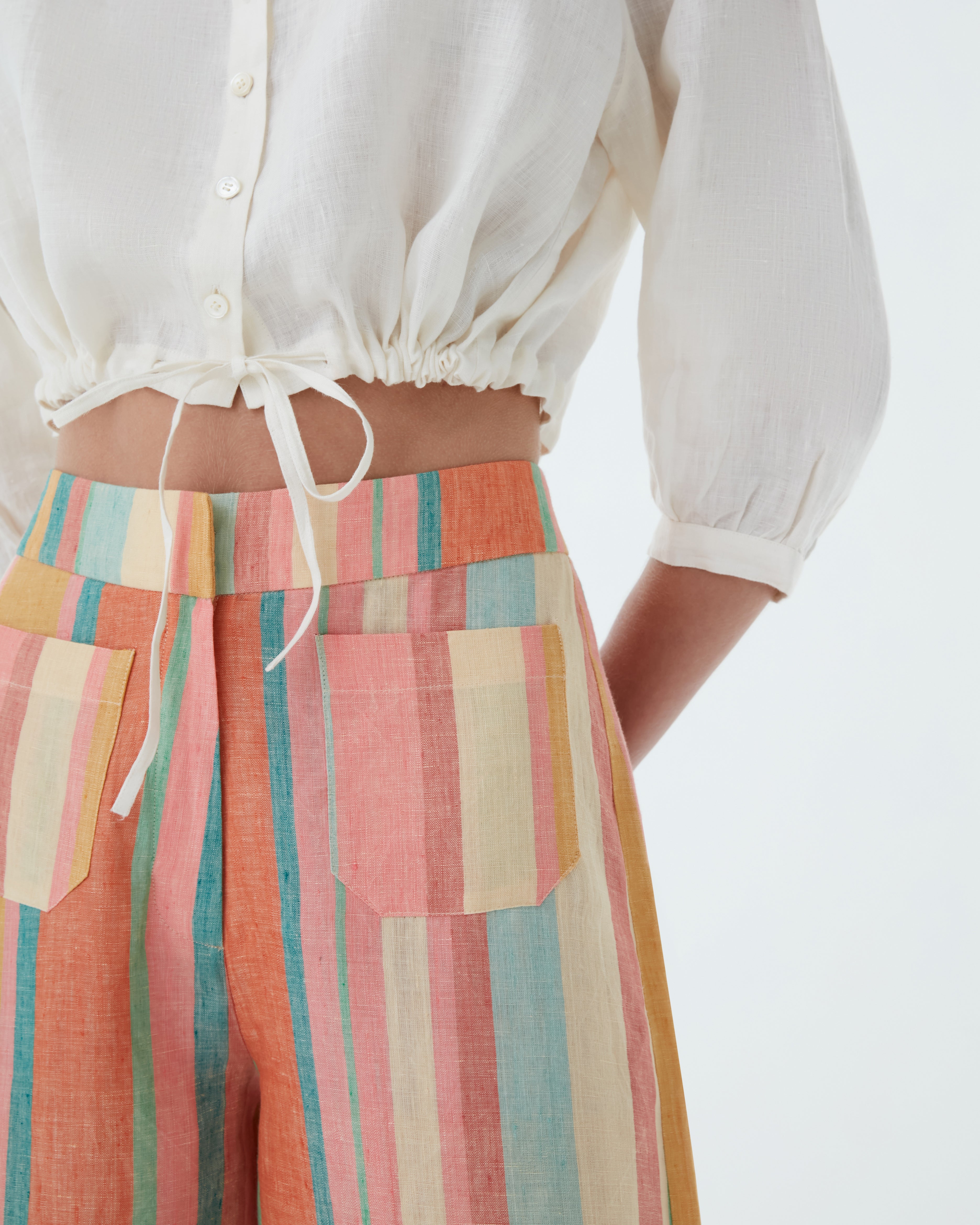 Adele Trousers in Rainbow Stripes