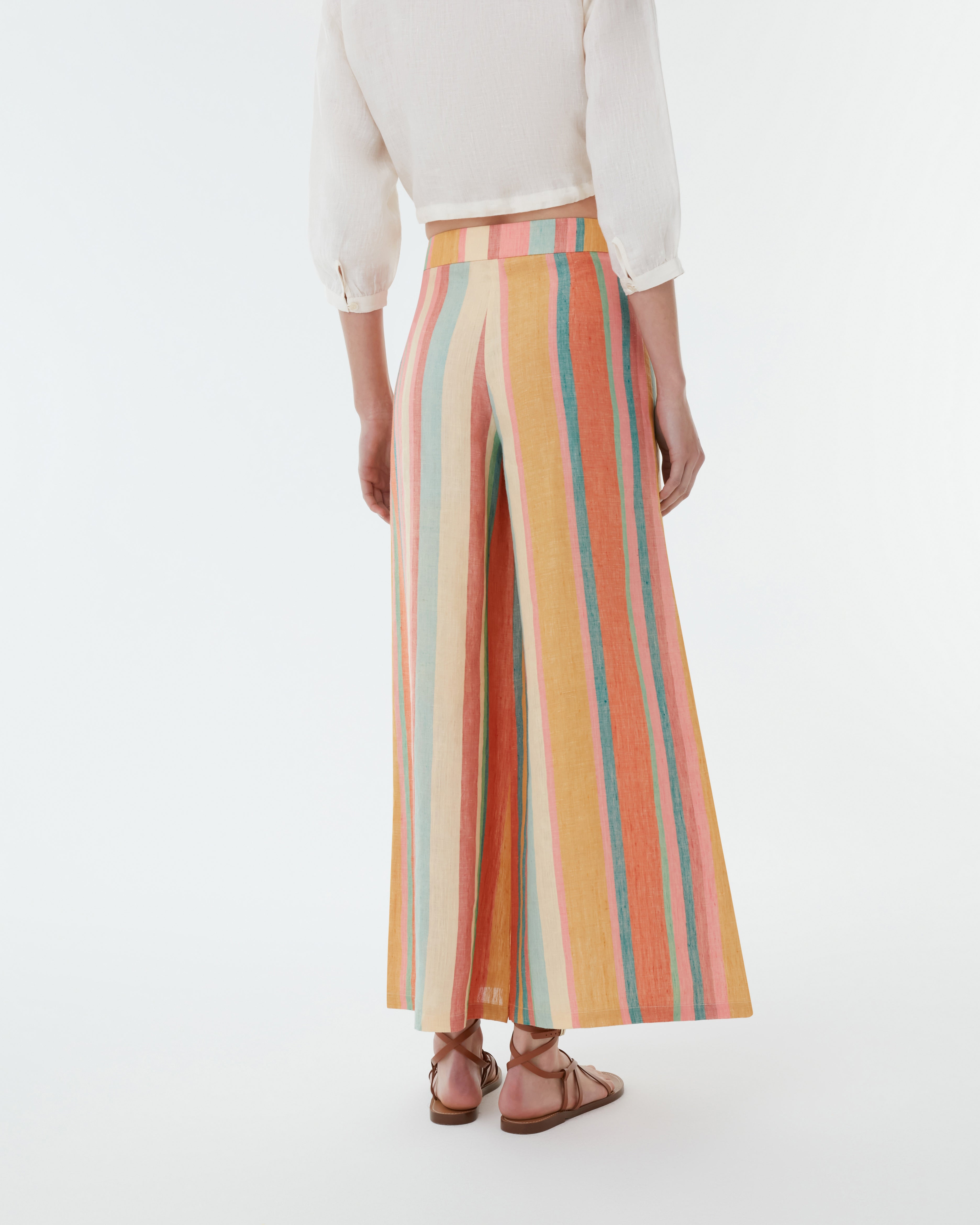 Adele Trousers in Rainbow Stripes