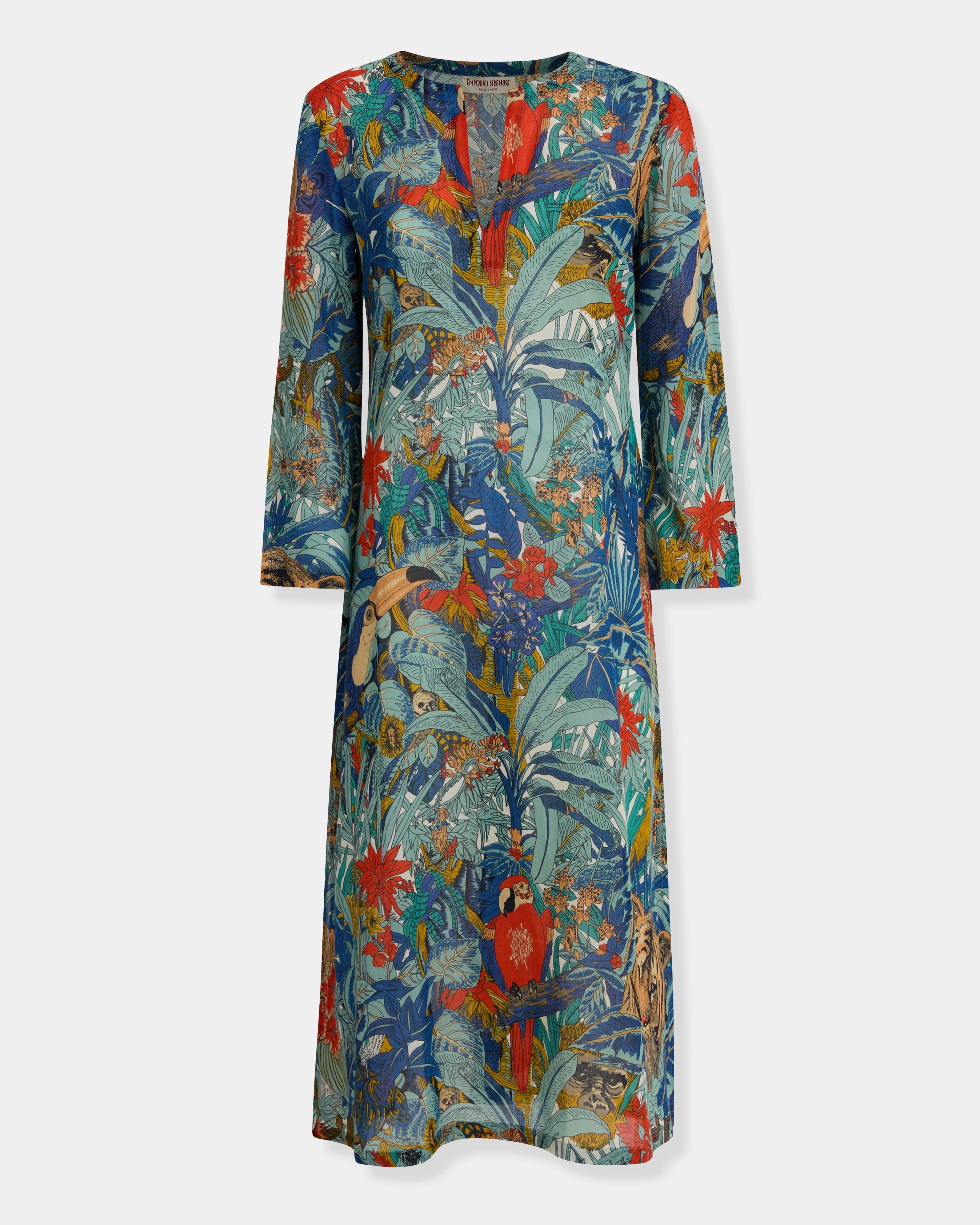 Giada Caftan in Jungle Print