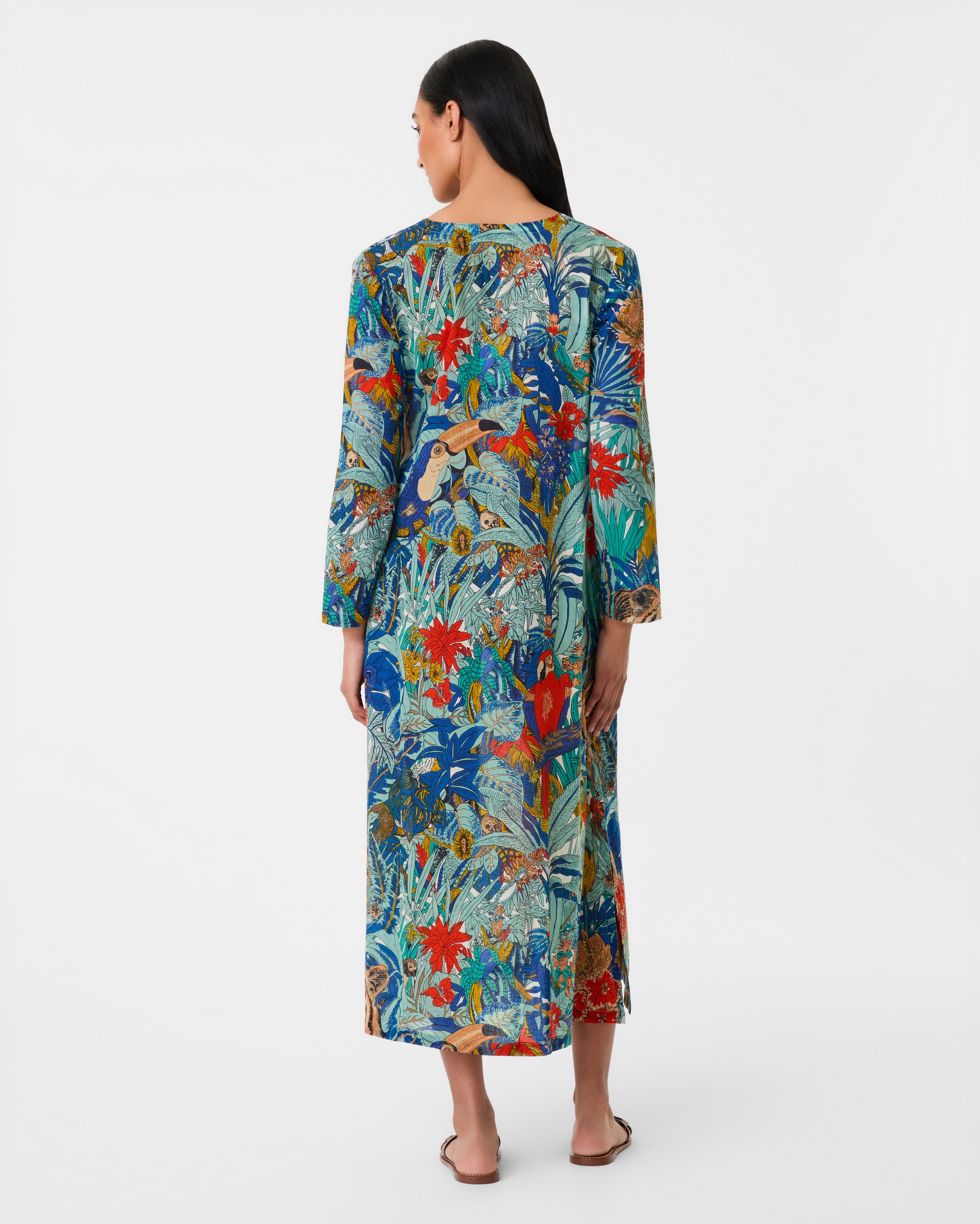 Giada Caftan in Jungle Print