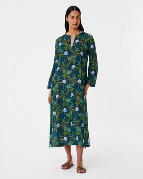 Giada Caftan in Palm Tiger  Print