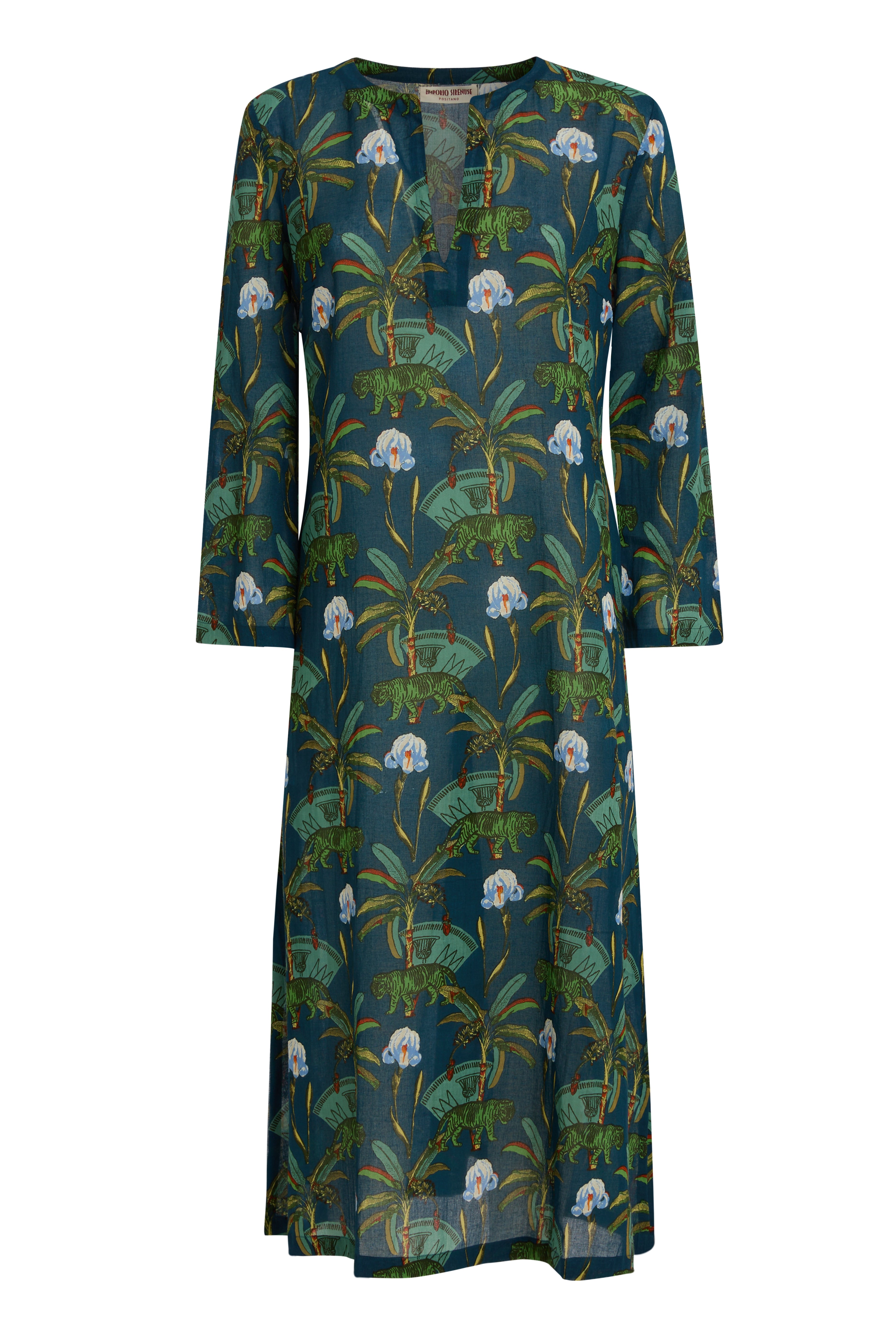 Giada Caftan in Palm Tiger  Print