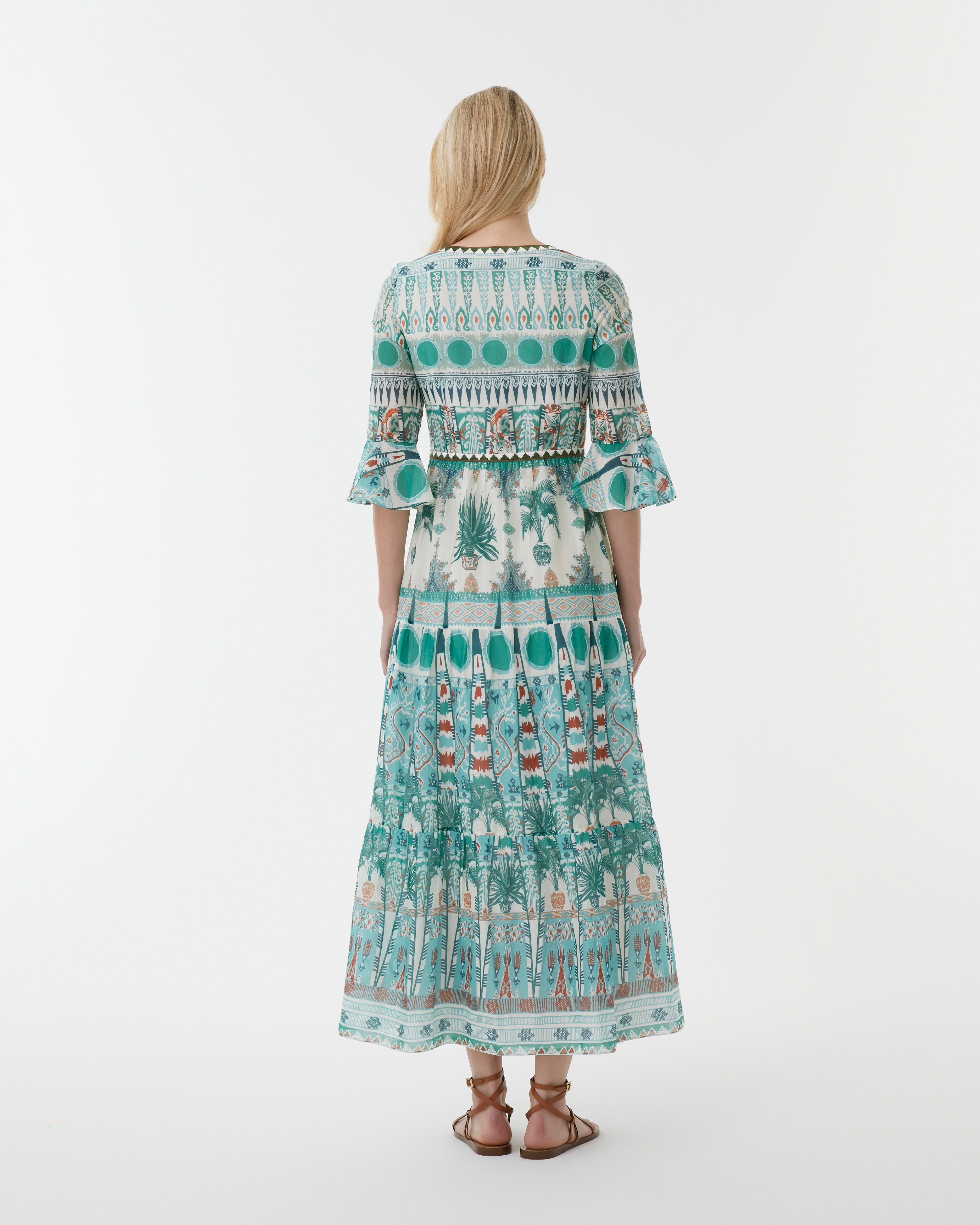 Bella Dress in Tribal Botanic Print