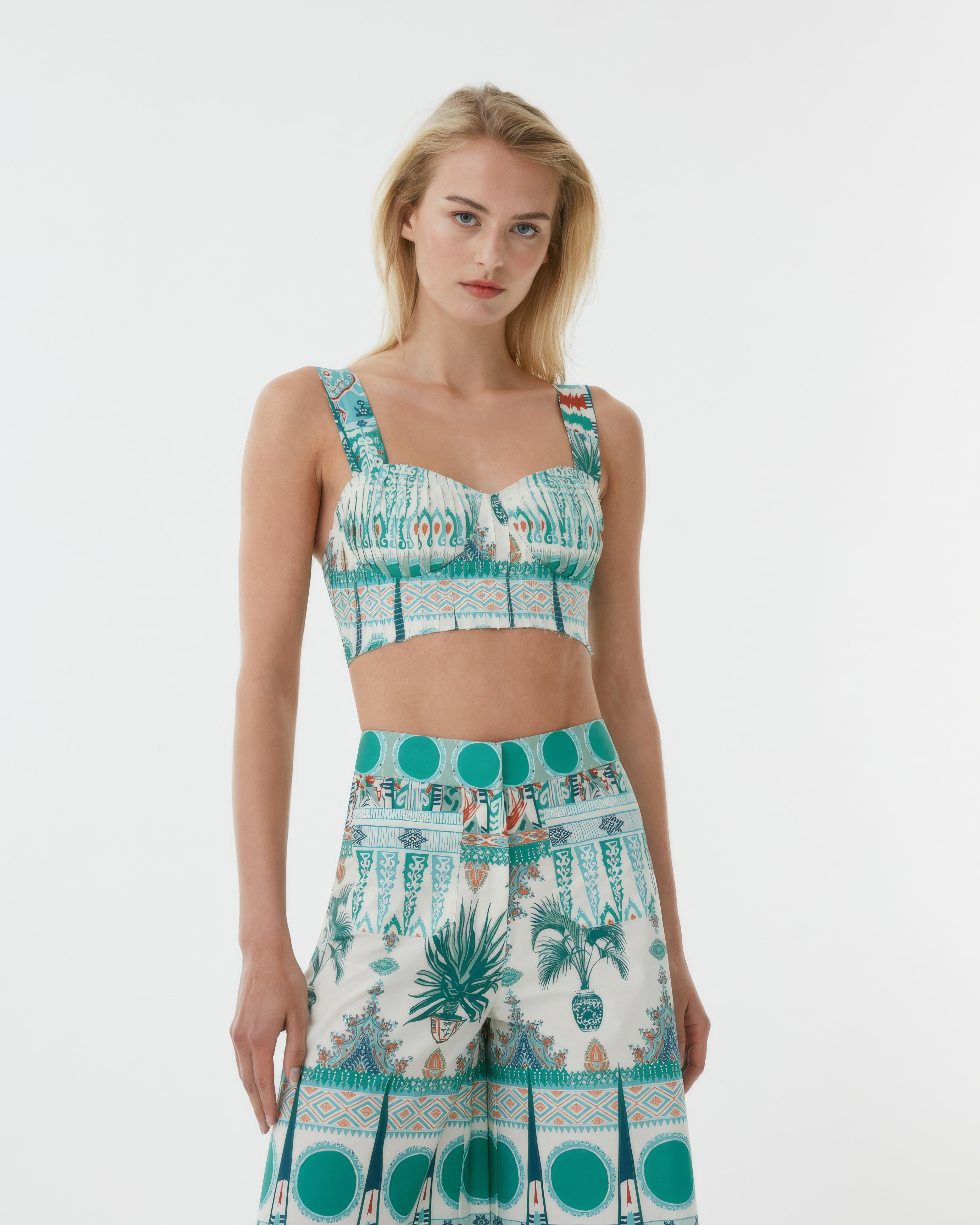 Dalia Top in Tribal Botanic Print