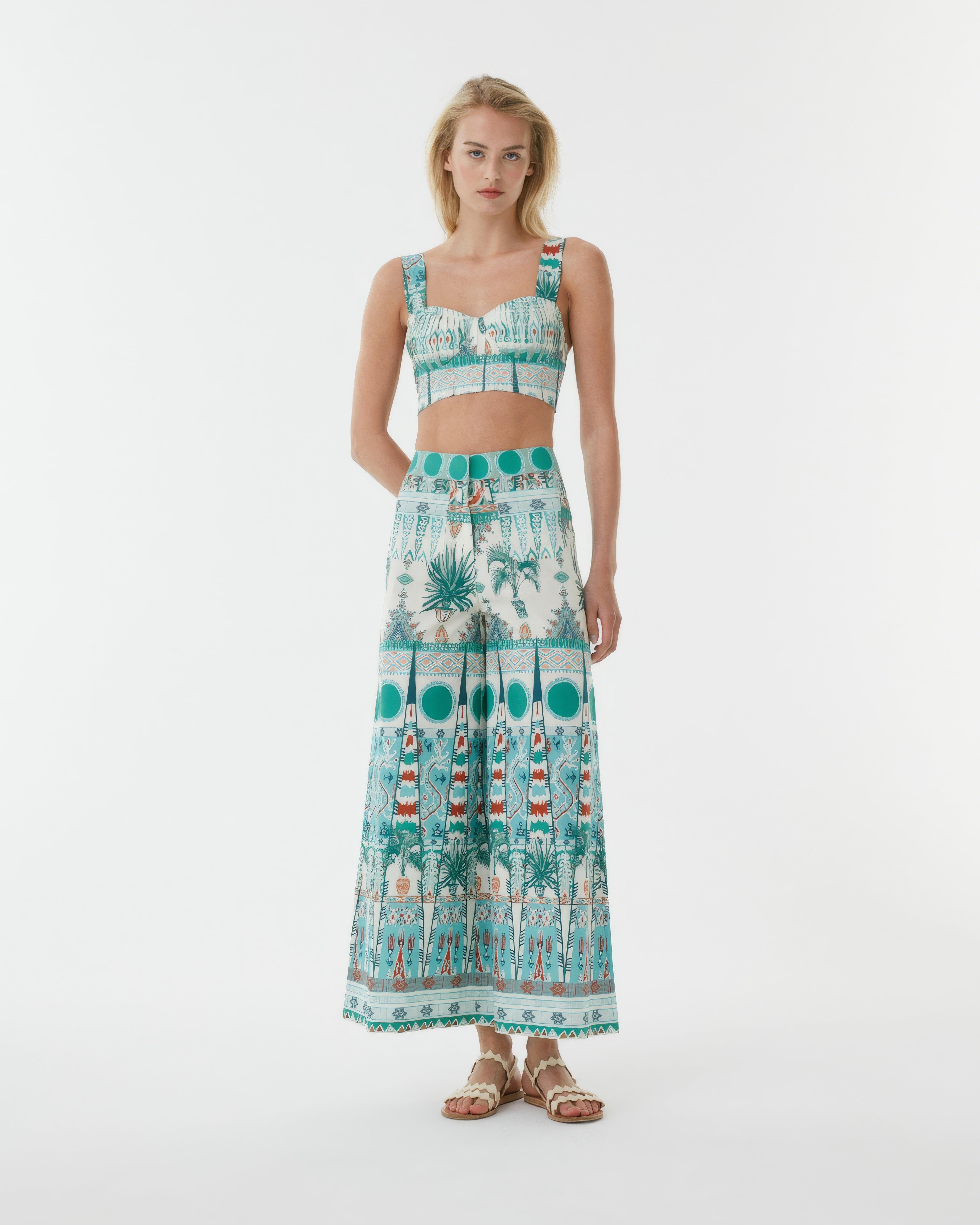 Dalia Top in Tribal Botanic Print