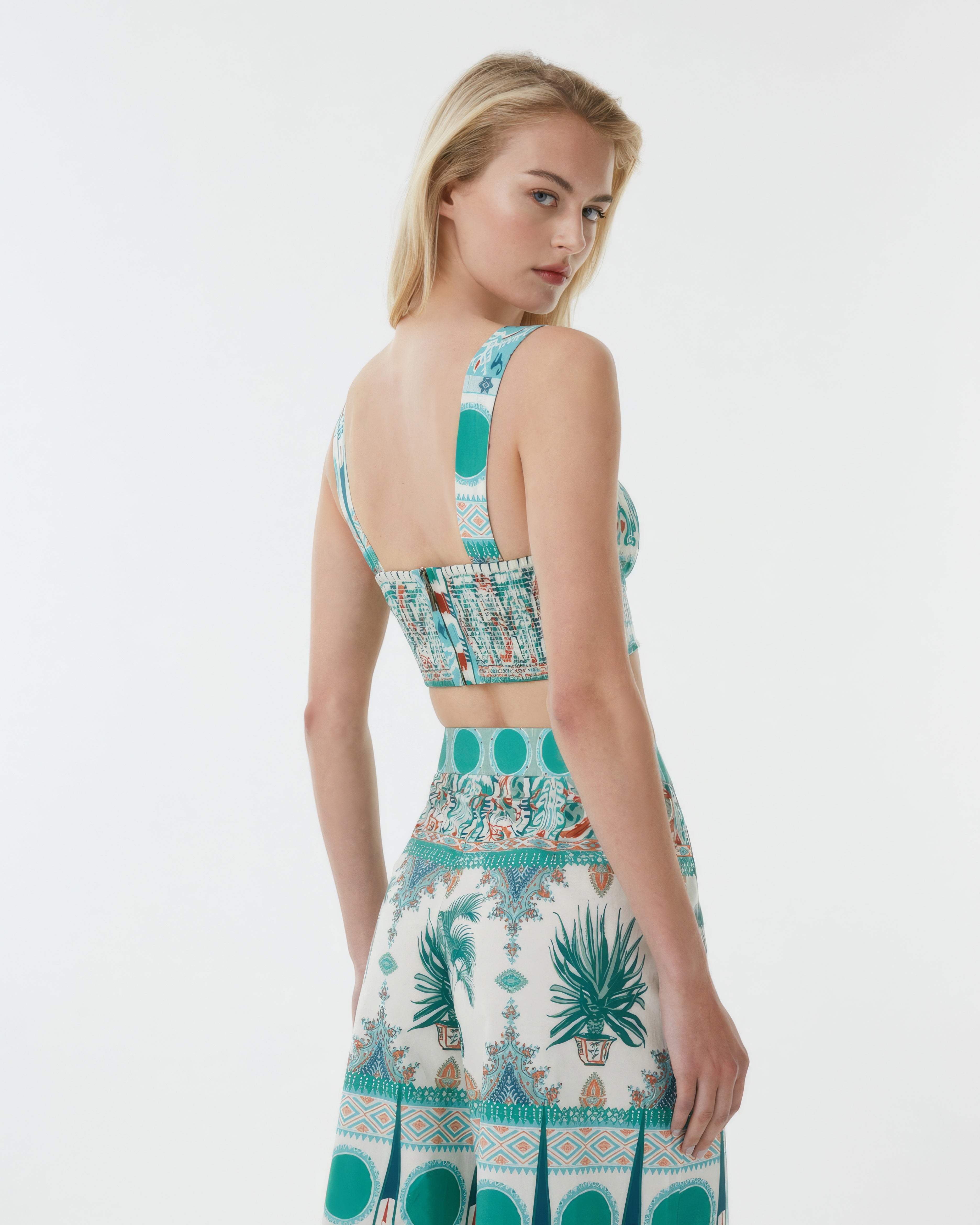 Dalia Top in Tribal Botanic Print