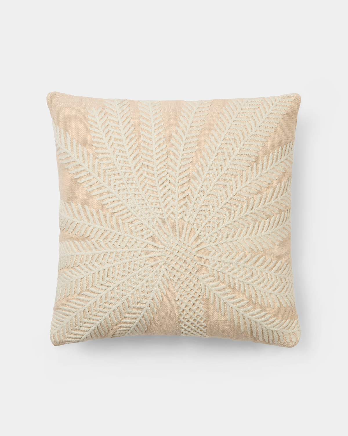 Palm Embroidered Cushion Cover