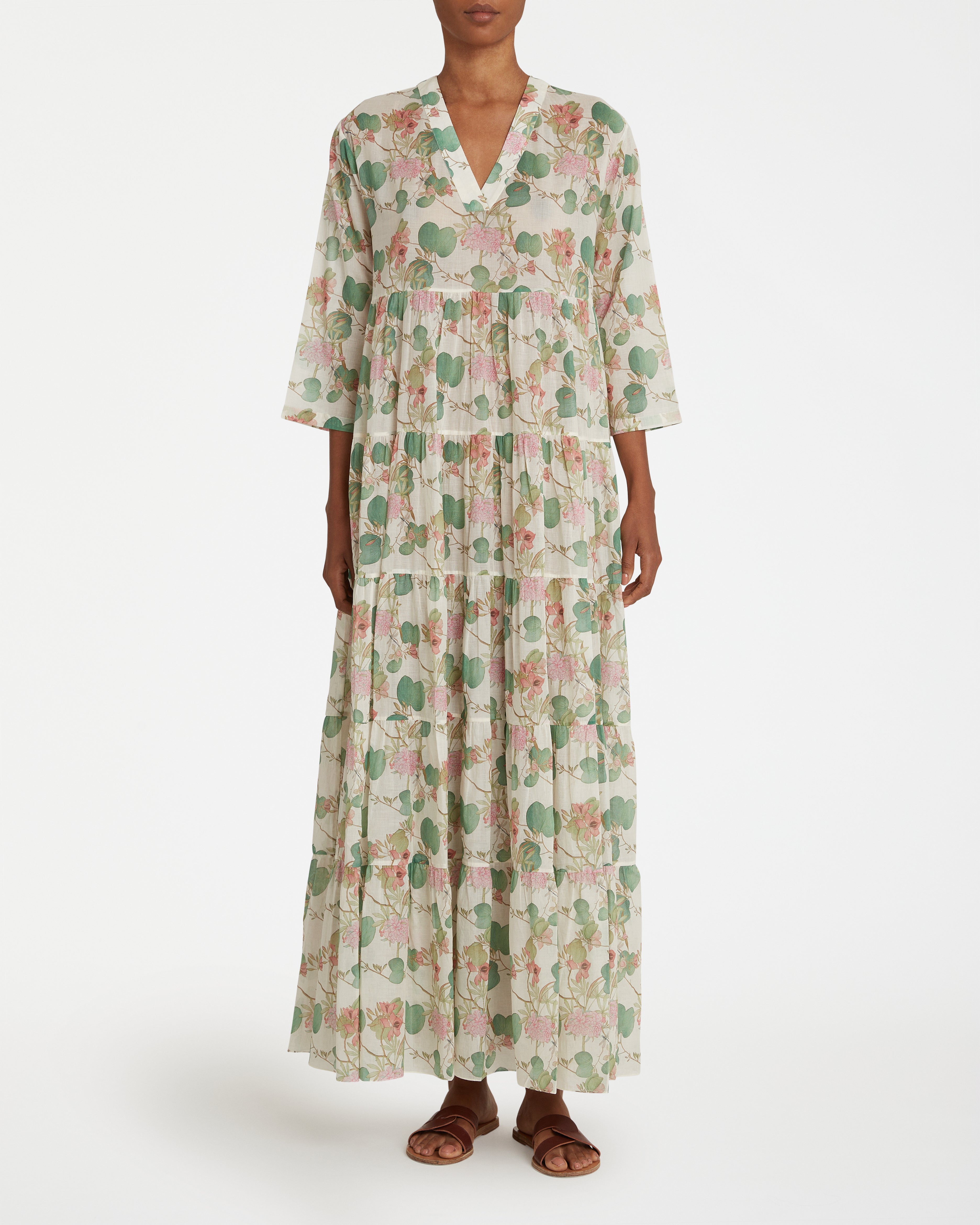 Alba Caftan in Dragonfly Print