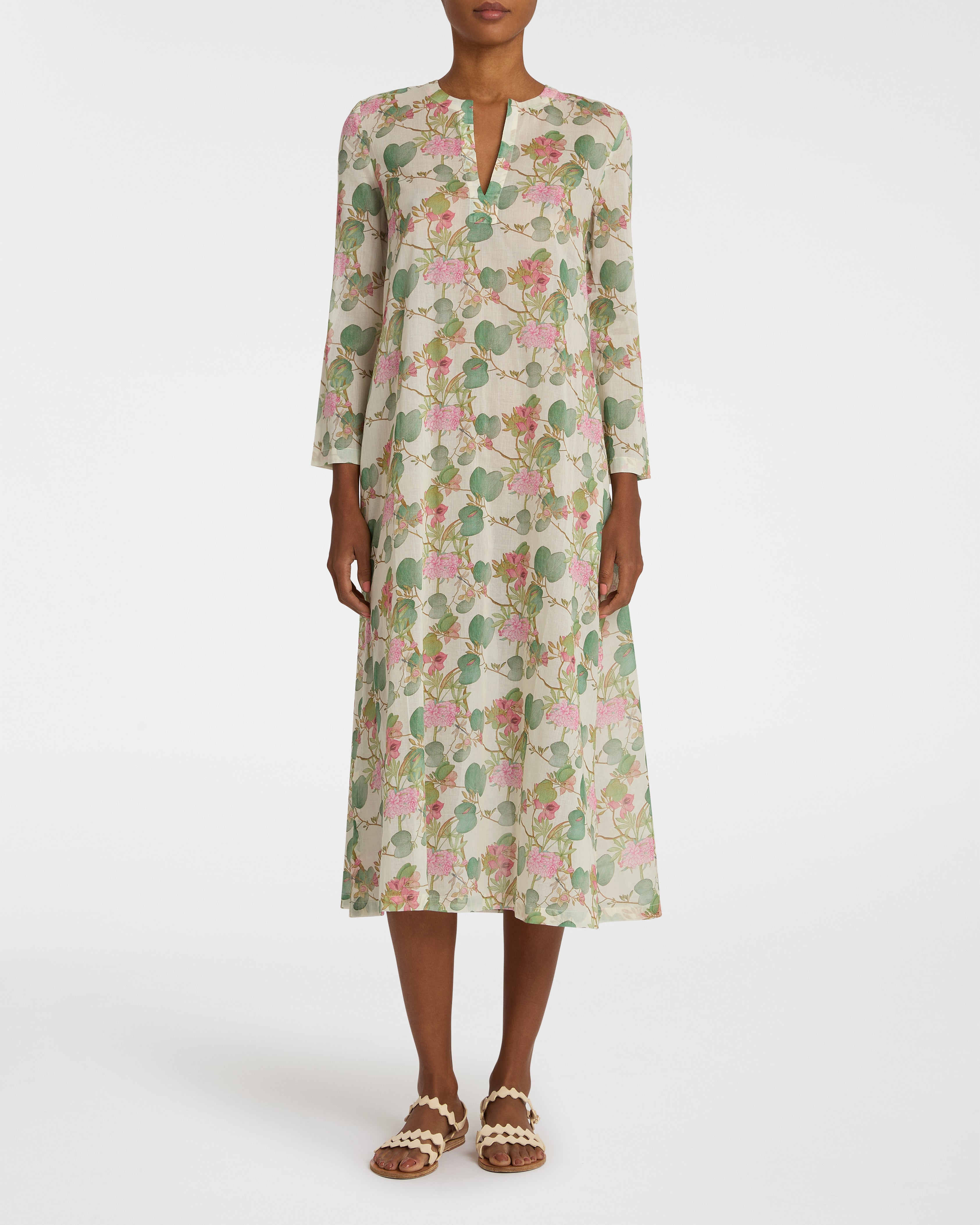 Giada Caftan in Dragonfly Print