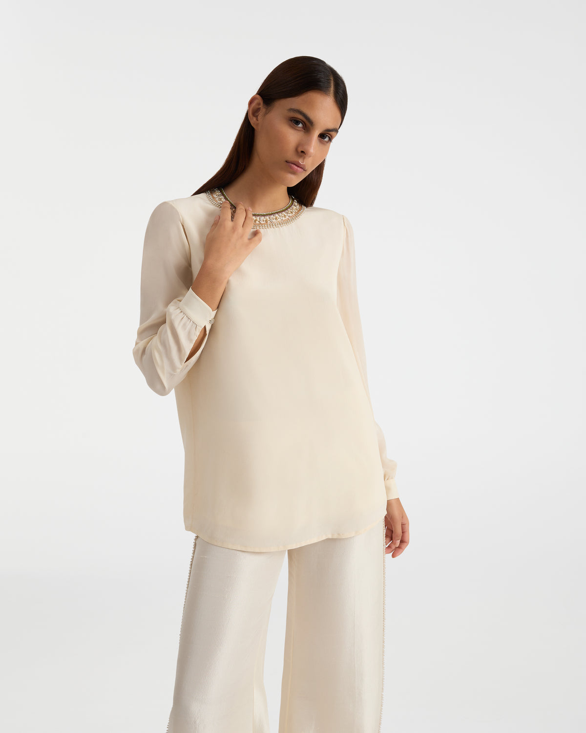 Etta Blouse with Embroidery Beads