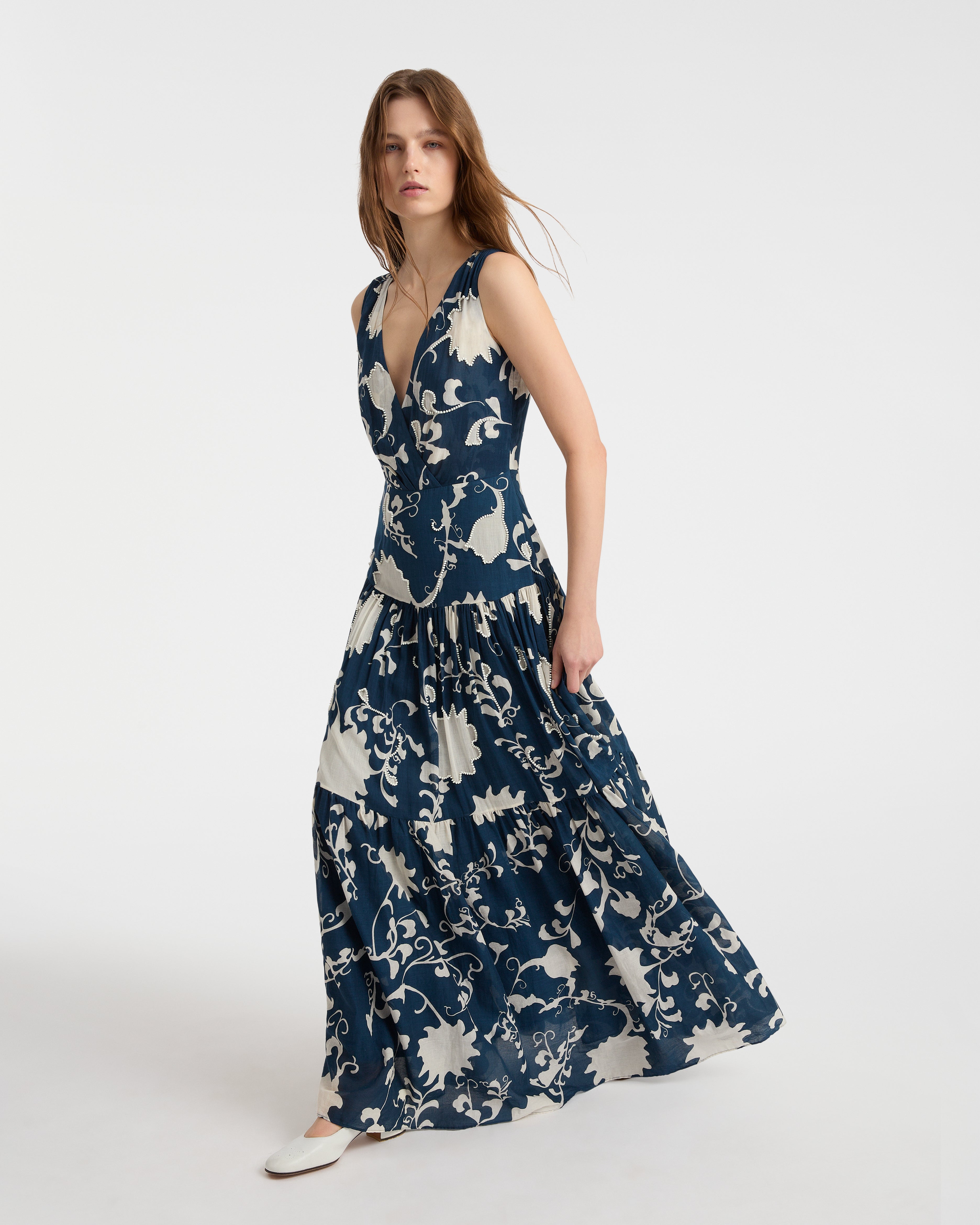 Antheia Dress in Flower Screen Print