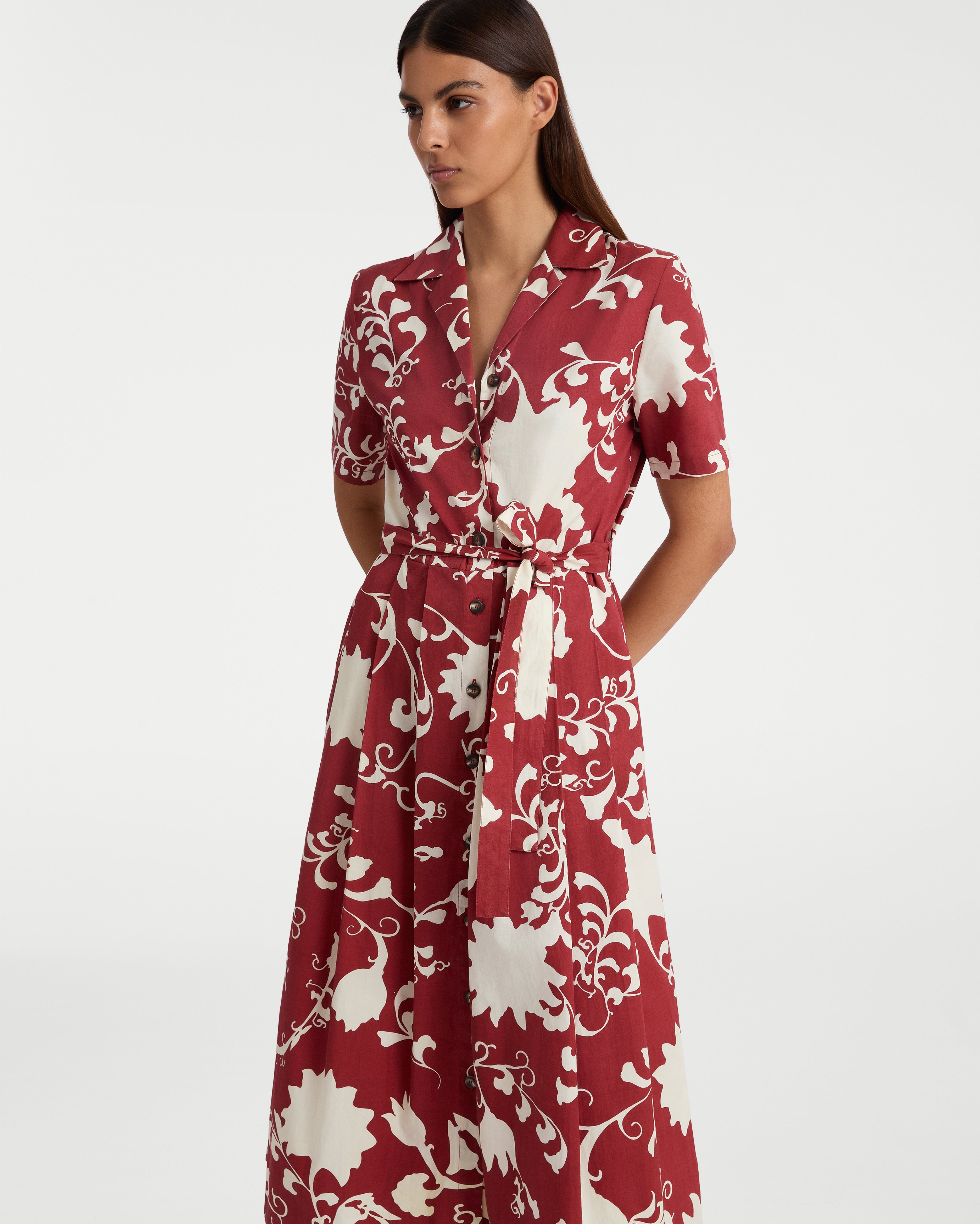 Claudia Dress in Flower Screen Print