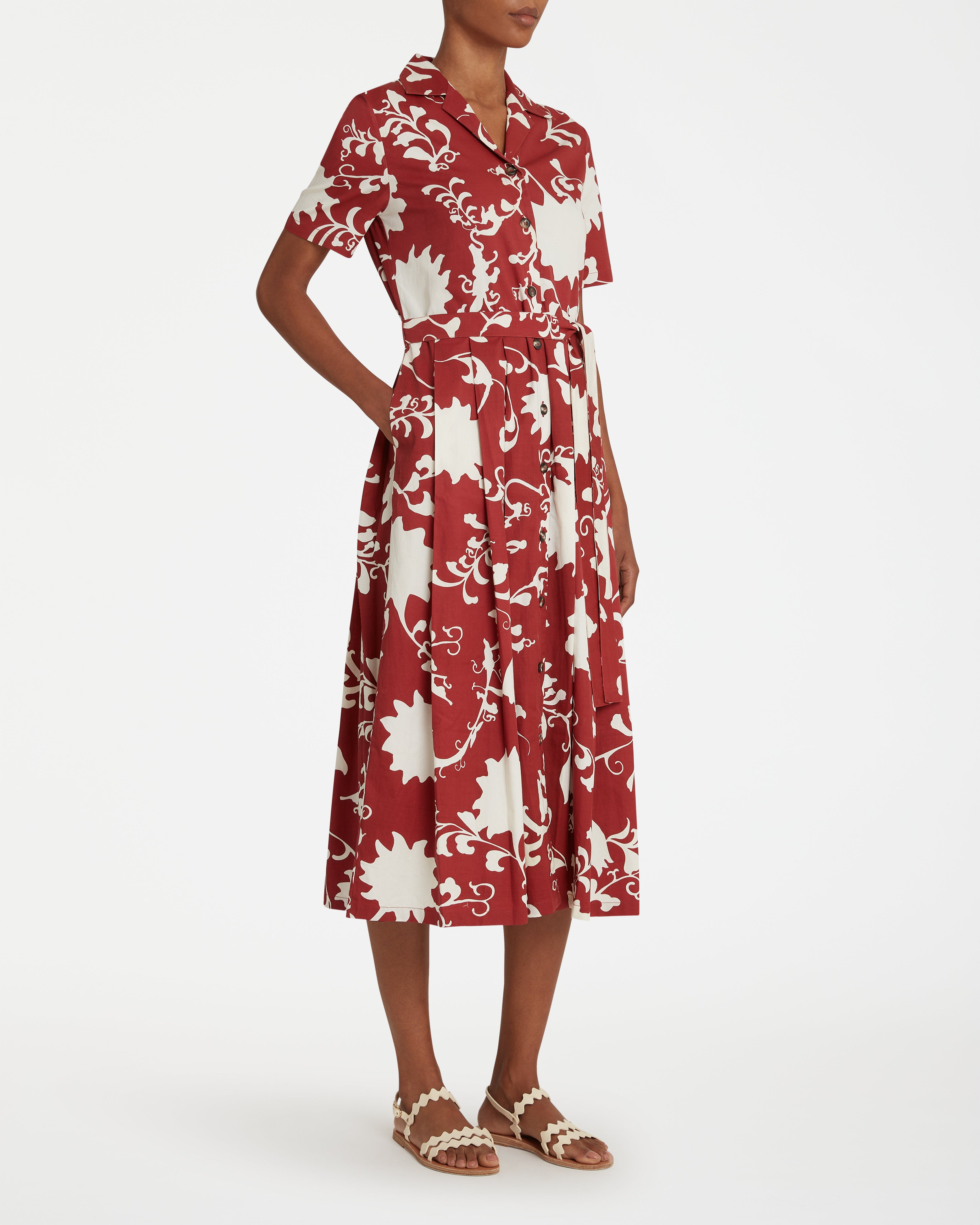 Claudia Dress in Flower Screen Print