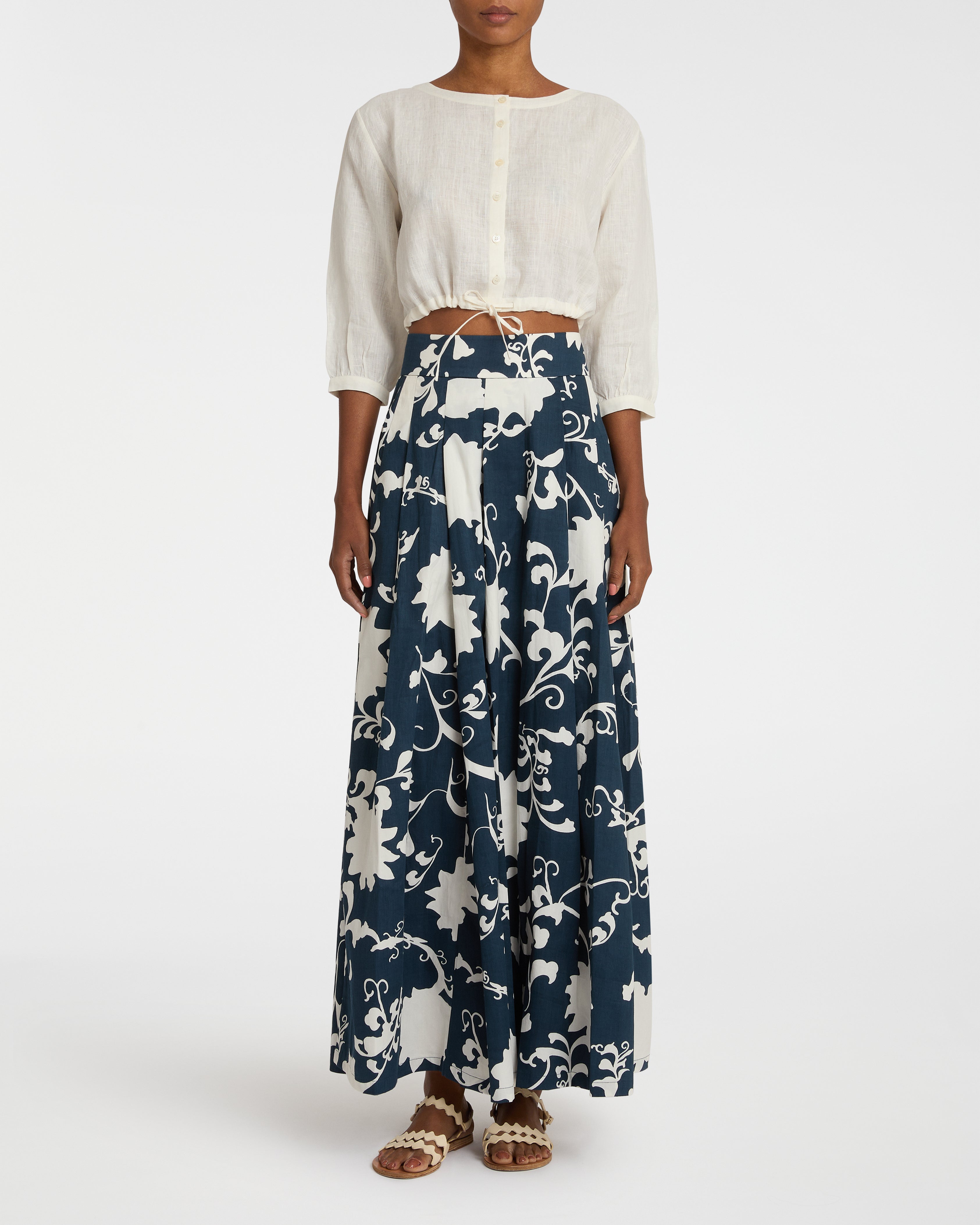 Flaminia Skirt in Flower Screen Print