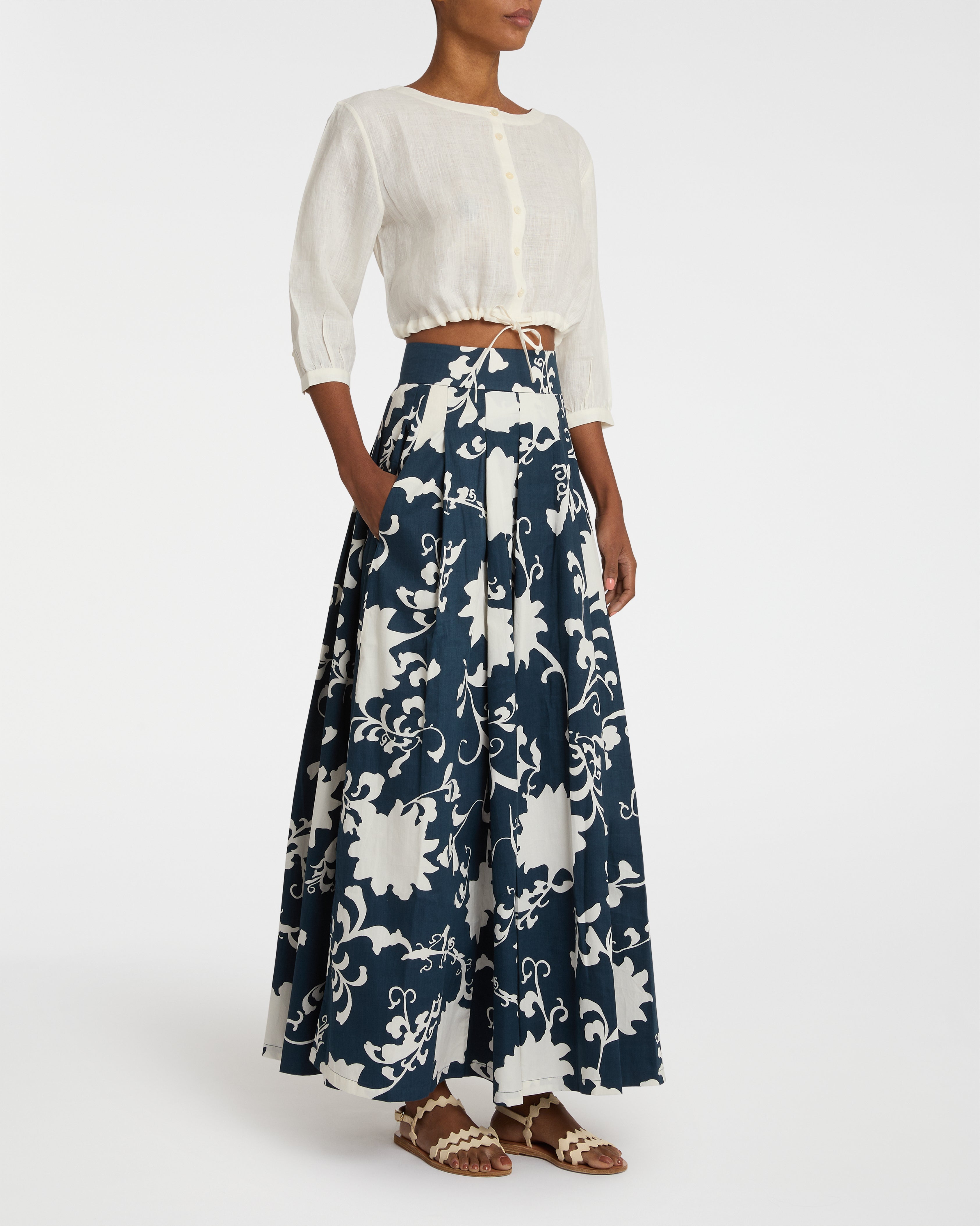 Flaminia Skirt in Flower Screen Print