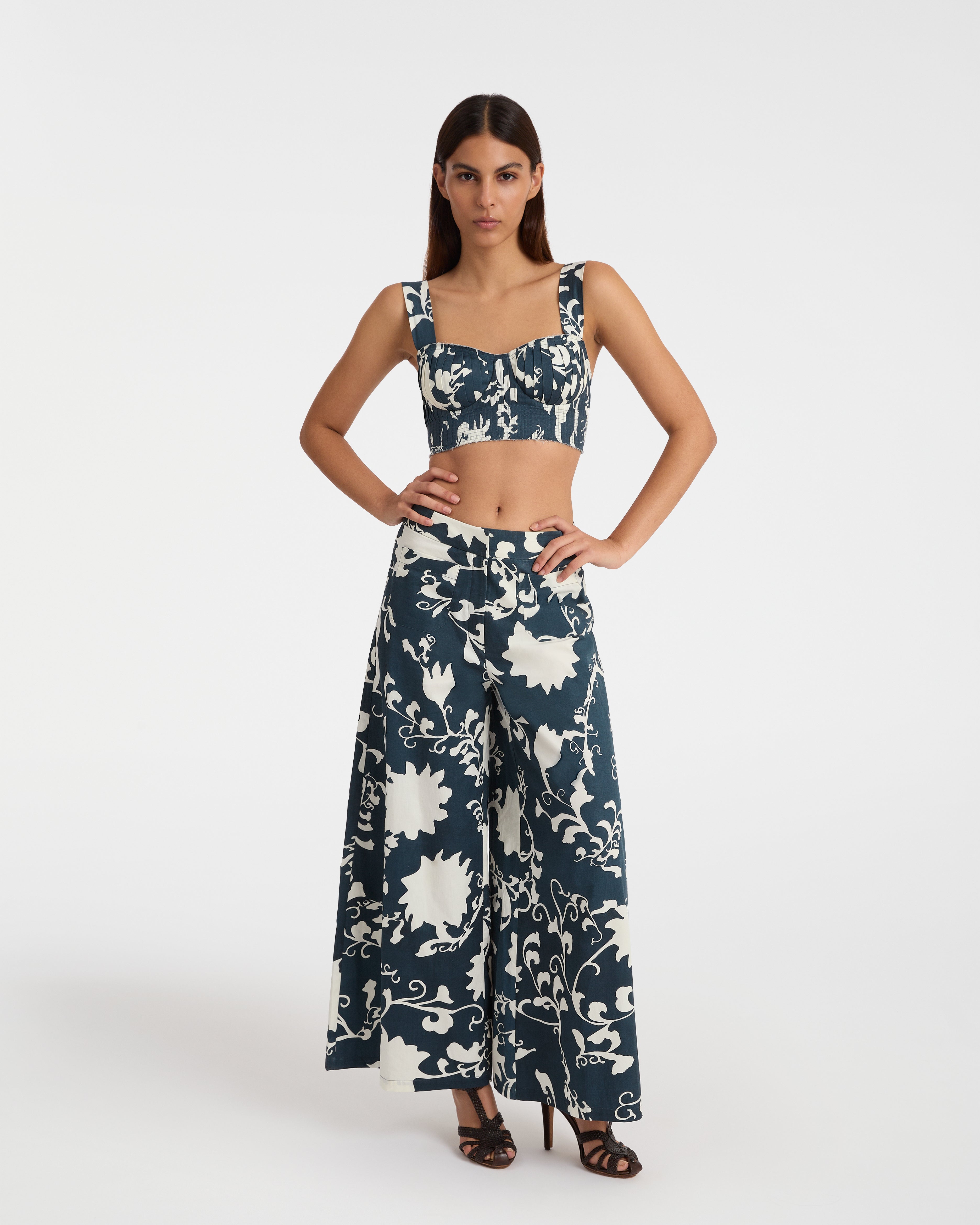 Dalia Top in Flower Screen Print