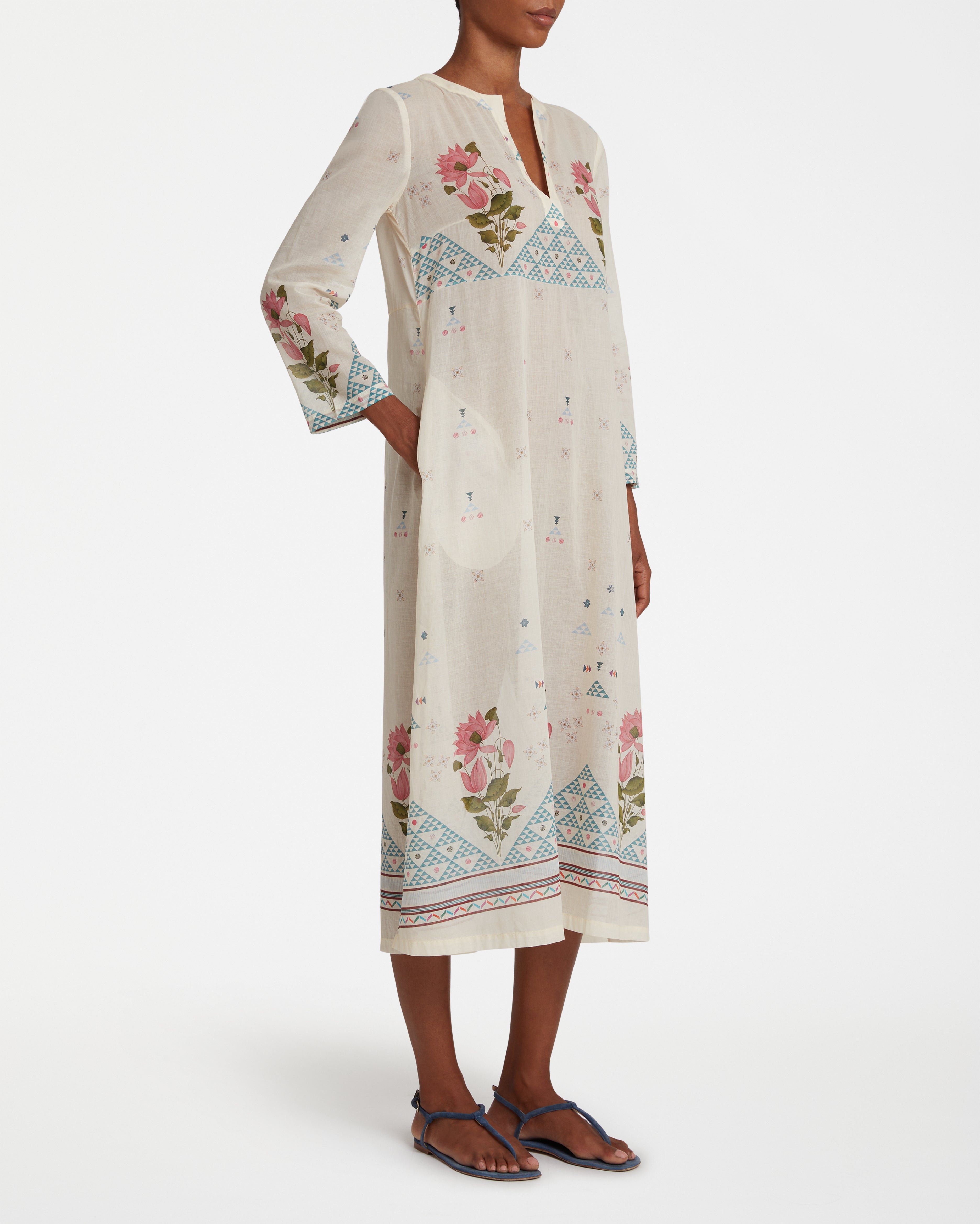 Giada Caftan in Indian Rose Print