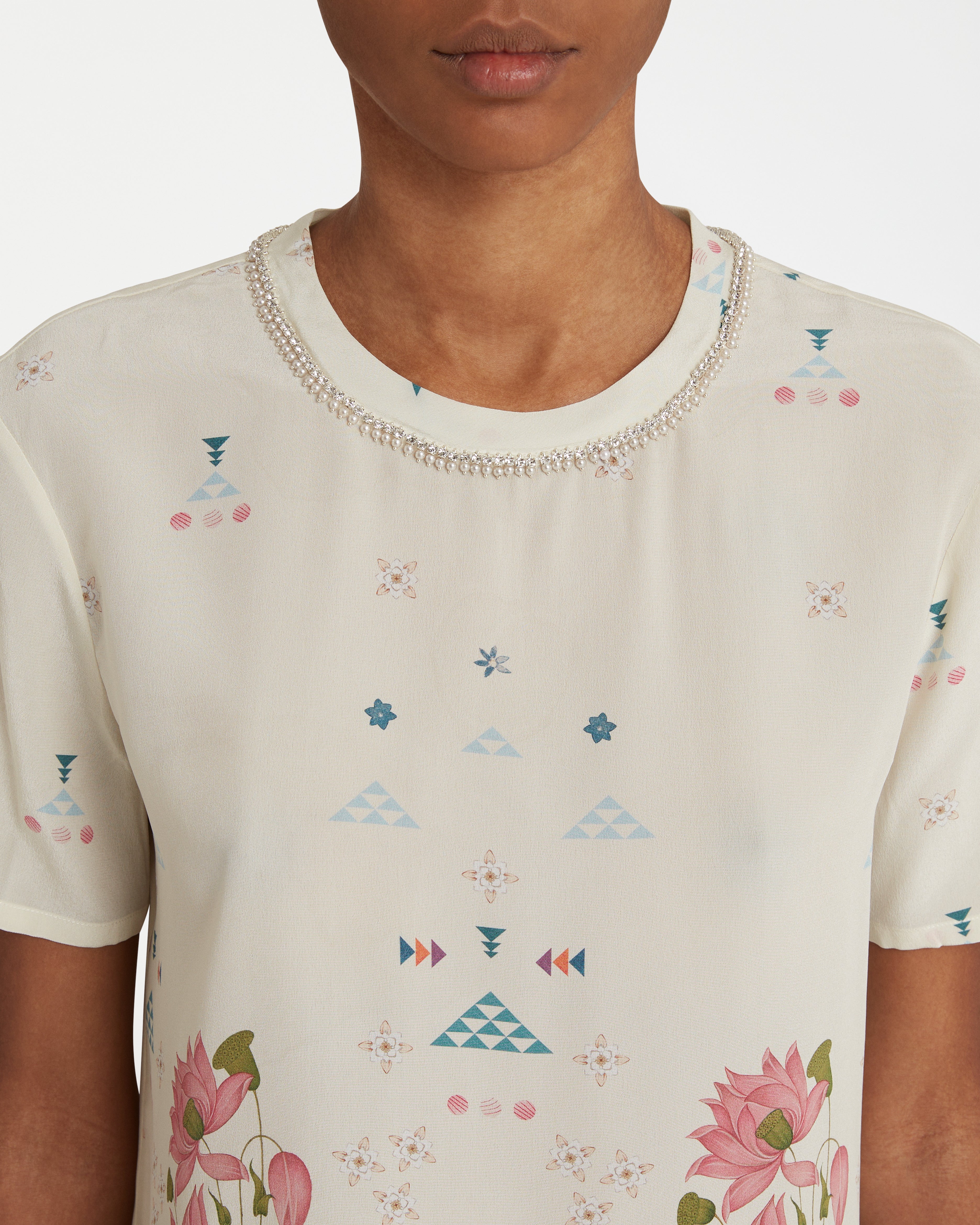 Gabrielle Top in Indian Rose Print