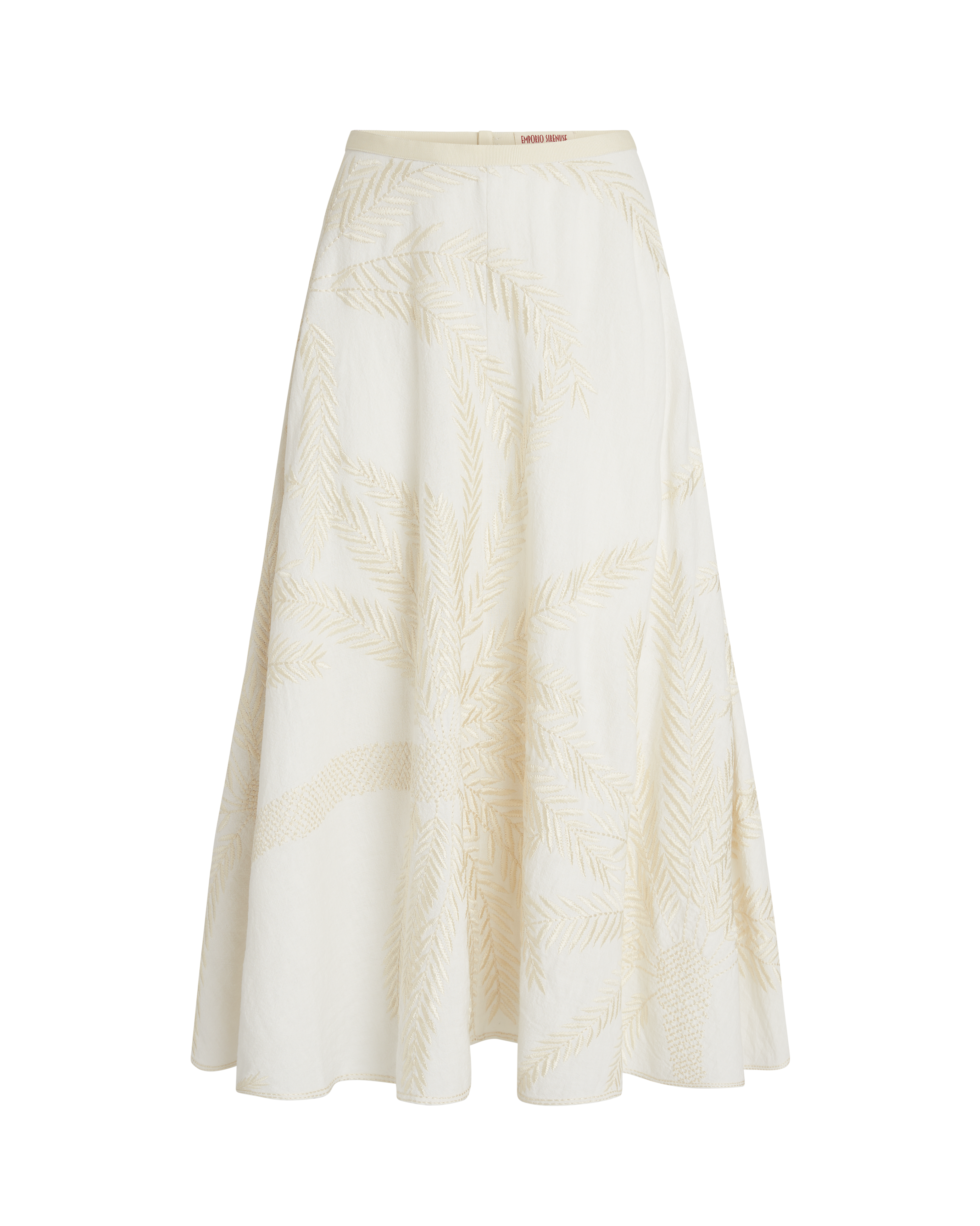 Tasha Skirt with Palm Embroidery